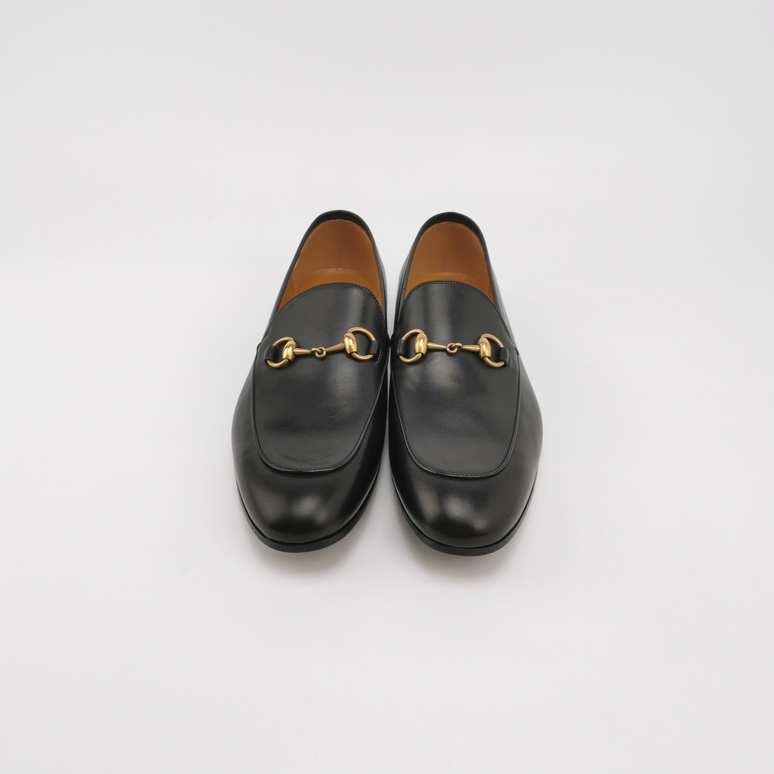 Gucci Gucci Black Leather Jordaan Loafers 8.5 Size US 9 / EU 42 - 4 Thumbnail