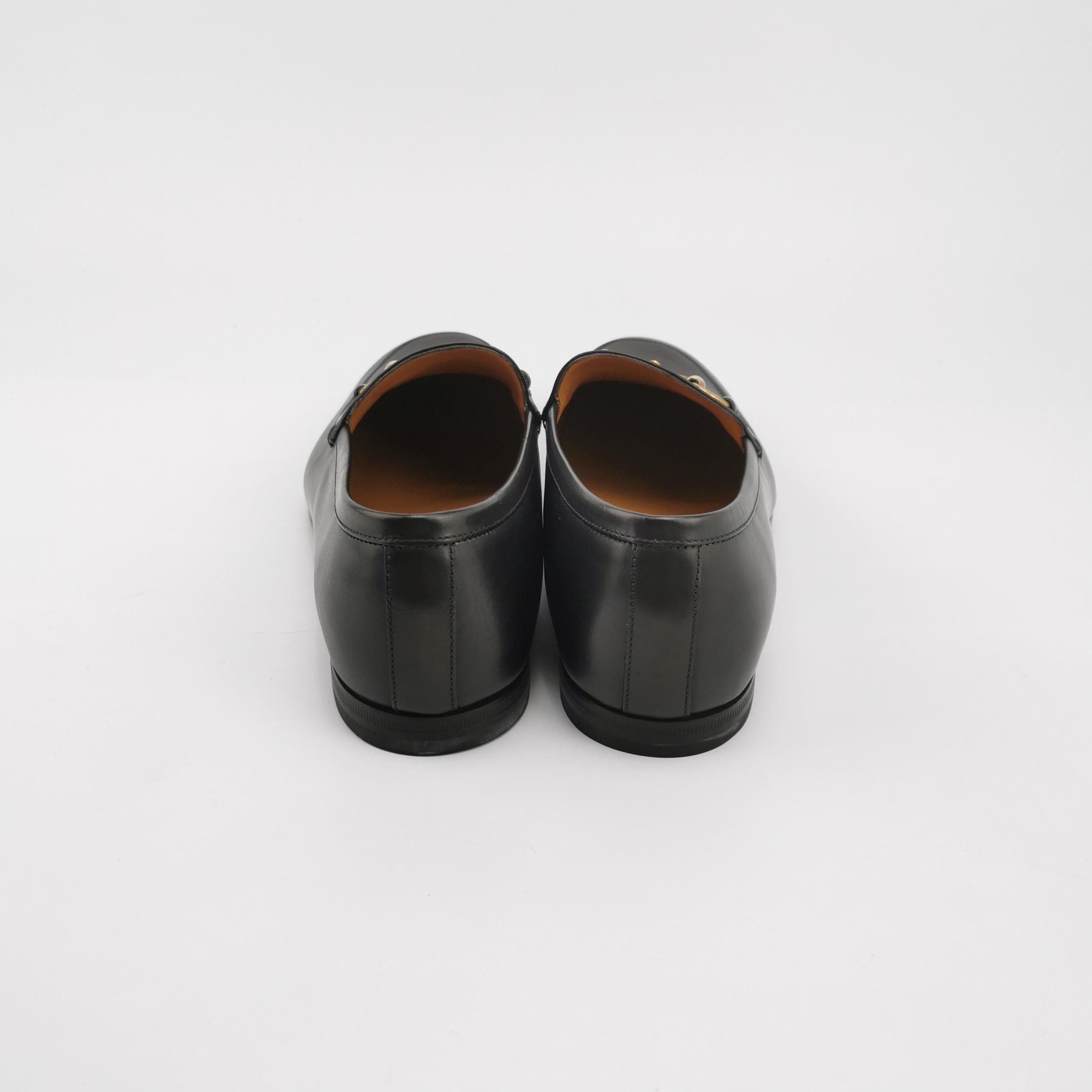 Gucci Gucci Black Leather Jordaan Loafers 8.5 Size US 9 / EU 42 - 5 Thumbnail