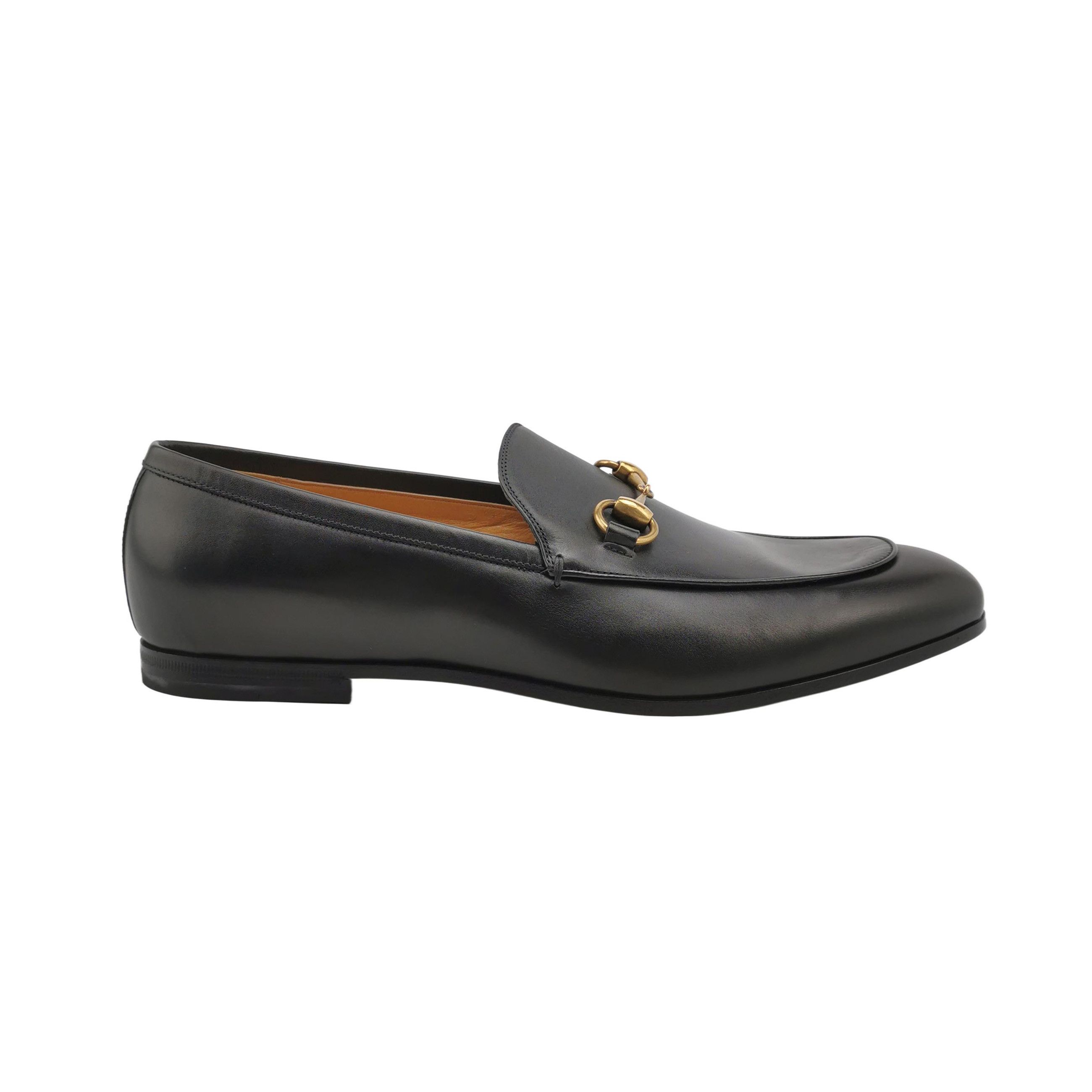 Gucci Gucci Black Leather Jordaan Loafers 8.5 Size US 9 / EU 42 - 2 Thumbnail