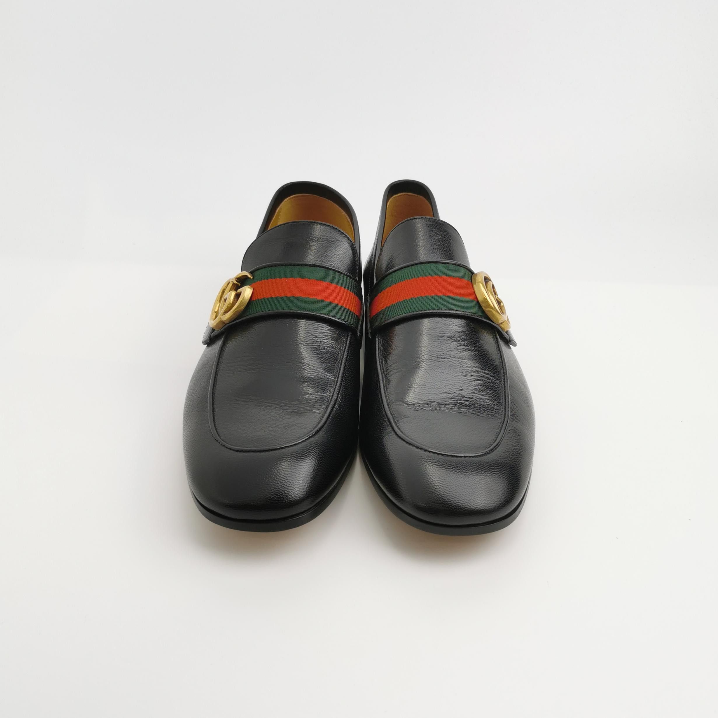 Gucci Gucci Web Stripe GG Leather Loafers 40 Size US 7 / EU 40 - 4 Thumbnail