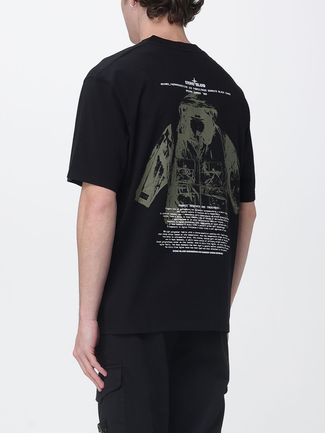 Stone Island Stone Island T-Shirt Men Black Size US XL / EU 56 / 4 - 2 Thumbnail