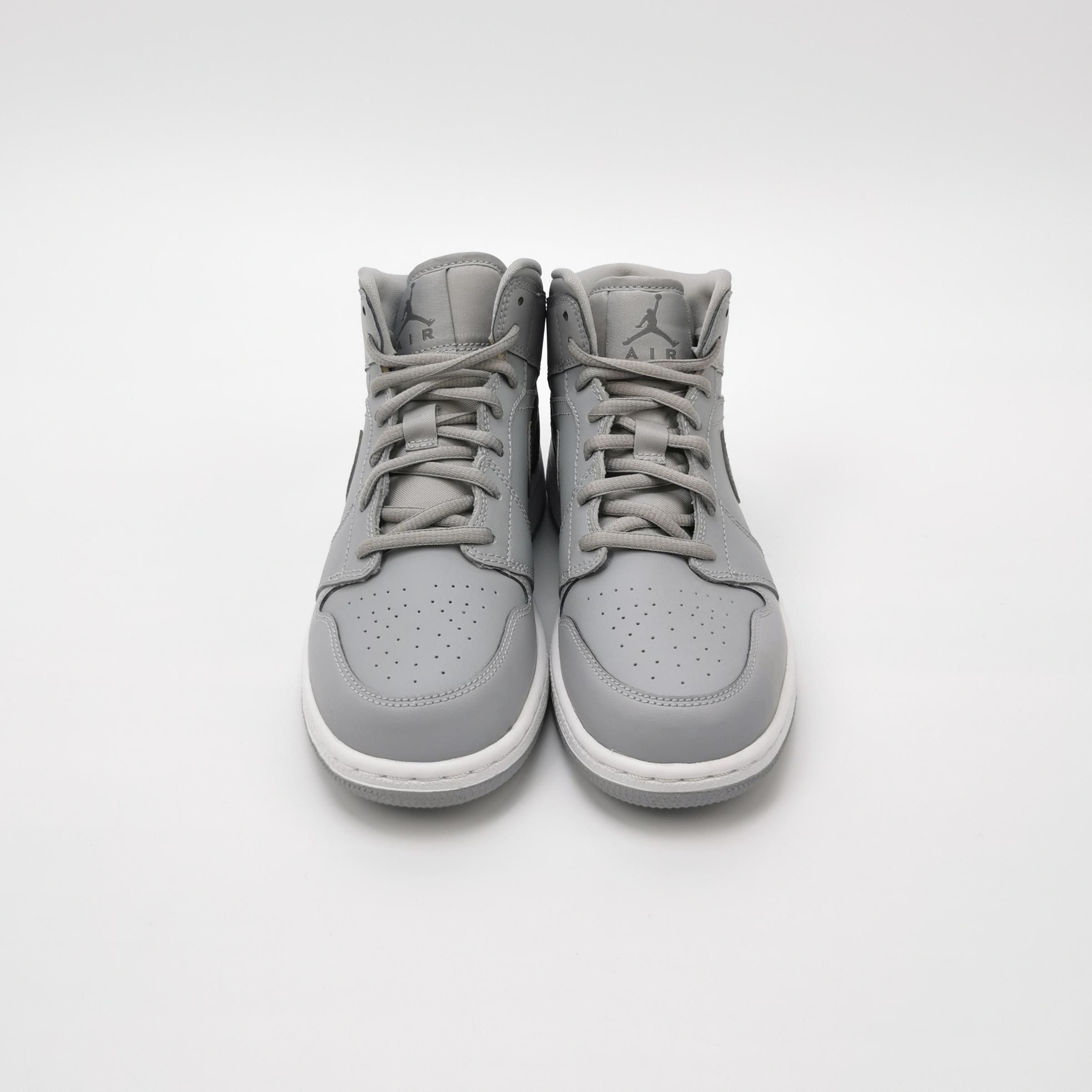 Nike Air Jordan Gray Leather Jordan 1 Mid Sneakers 35.5 Size US 5.5 / IT 35.5 - 4 Thumbnail