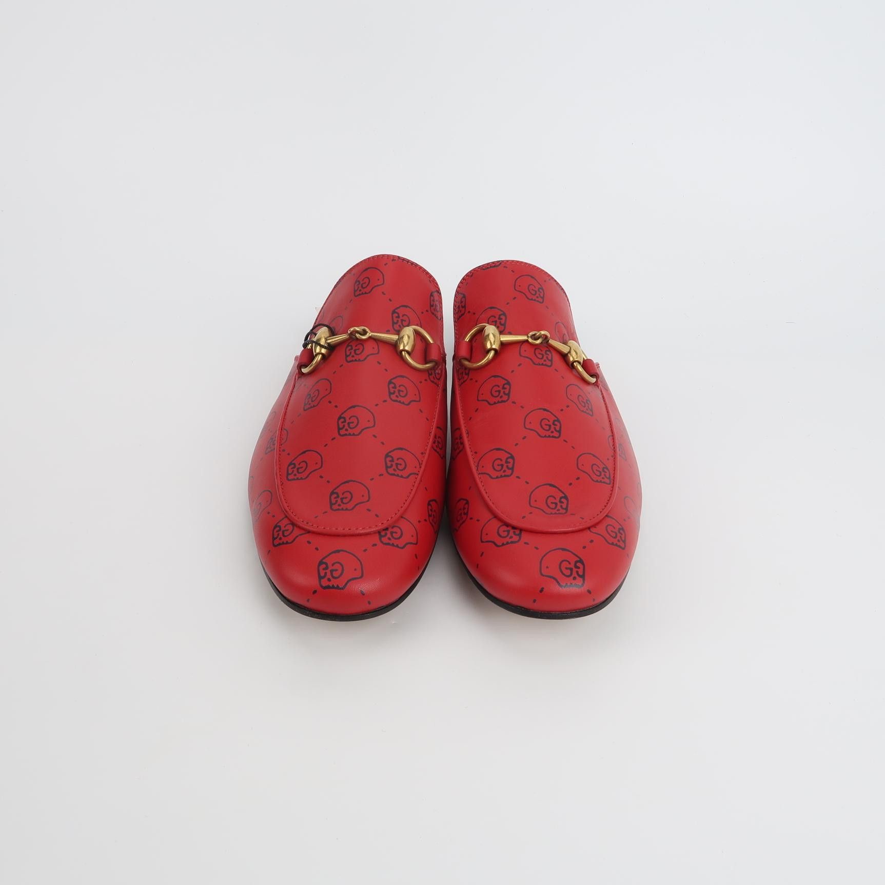 Gucci Gucci Ghost Print Horsebit Slippers Size 40 Size US 7 / EU 40 - 4 Thumbnail