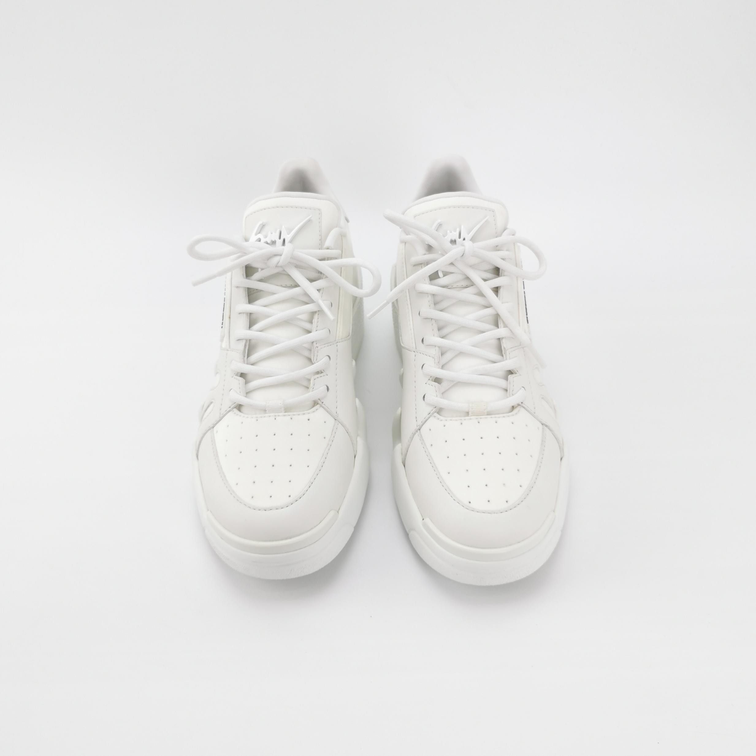 Giuseppe Zanotti Giuseppe Zanotti White Leather Sneakers 39 Size US 6 / EU 39 - 4 Thumbnail