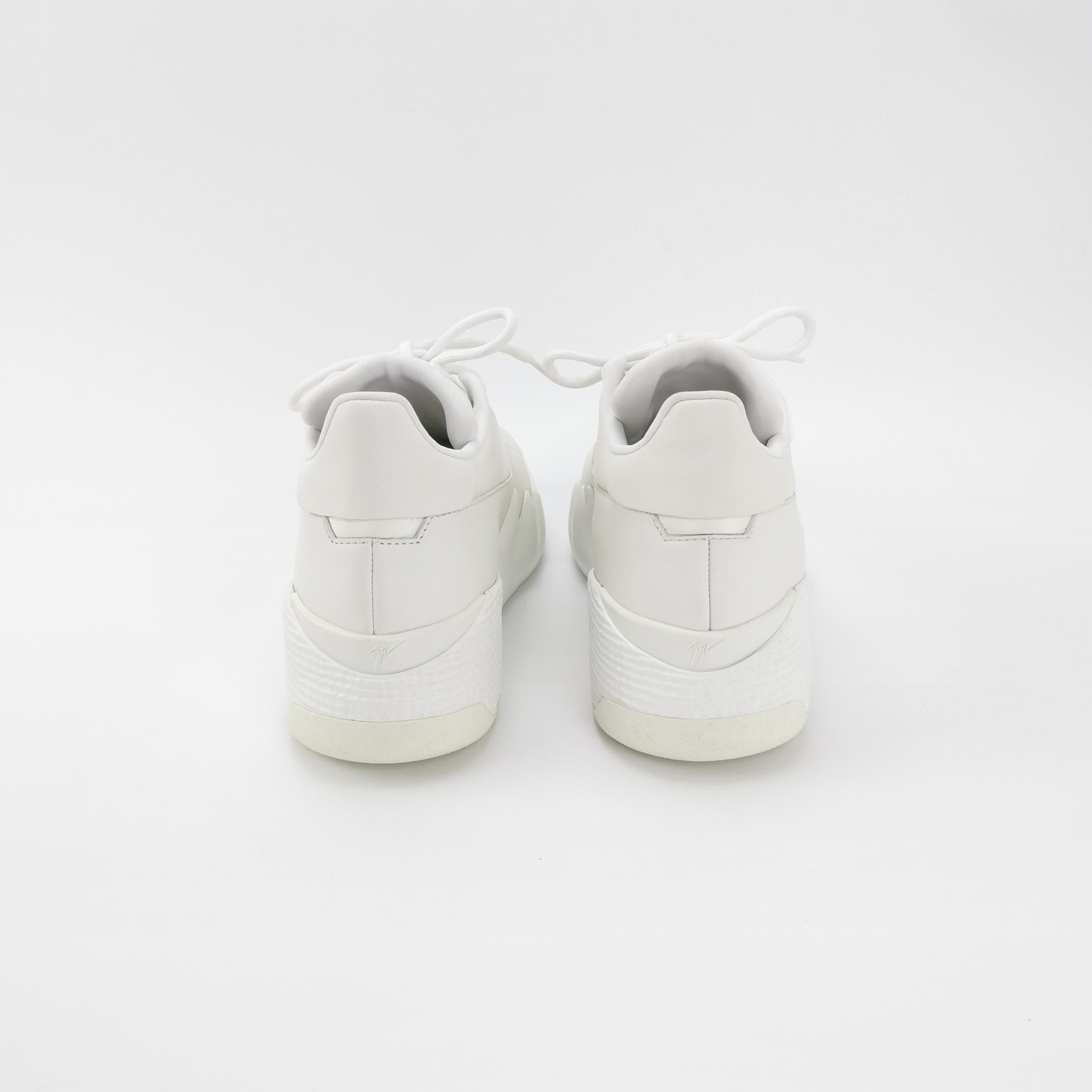 Giuseppe Zanotti Giuseppe Zanotti White Leather Sneakers 39 Size US 6 / EU 39 - 5 Thumbnail