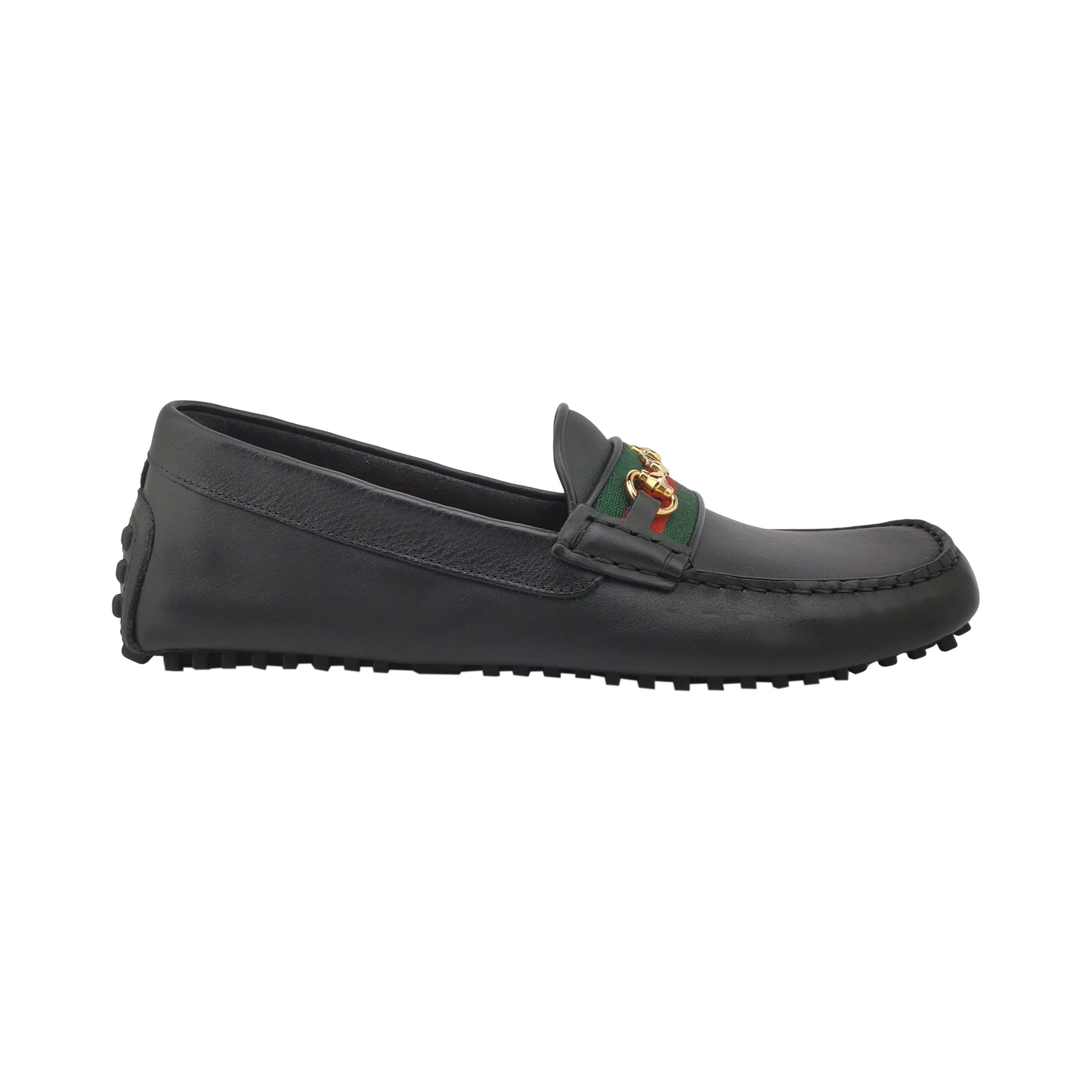 Gucci Gucci Web Detail Leather Loafers EU 41 Size US 8 / EU 41 - 2 Thumbnail
