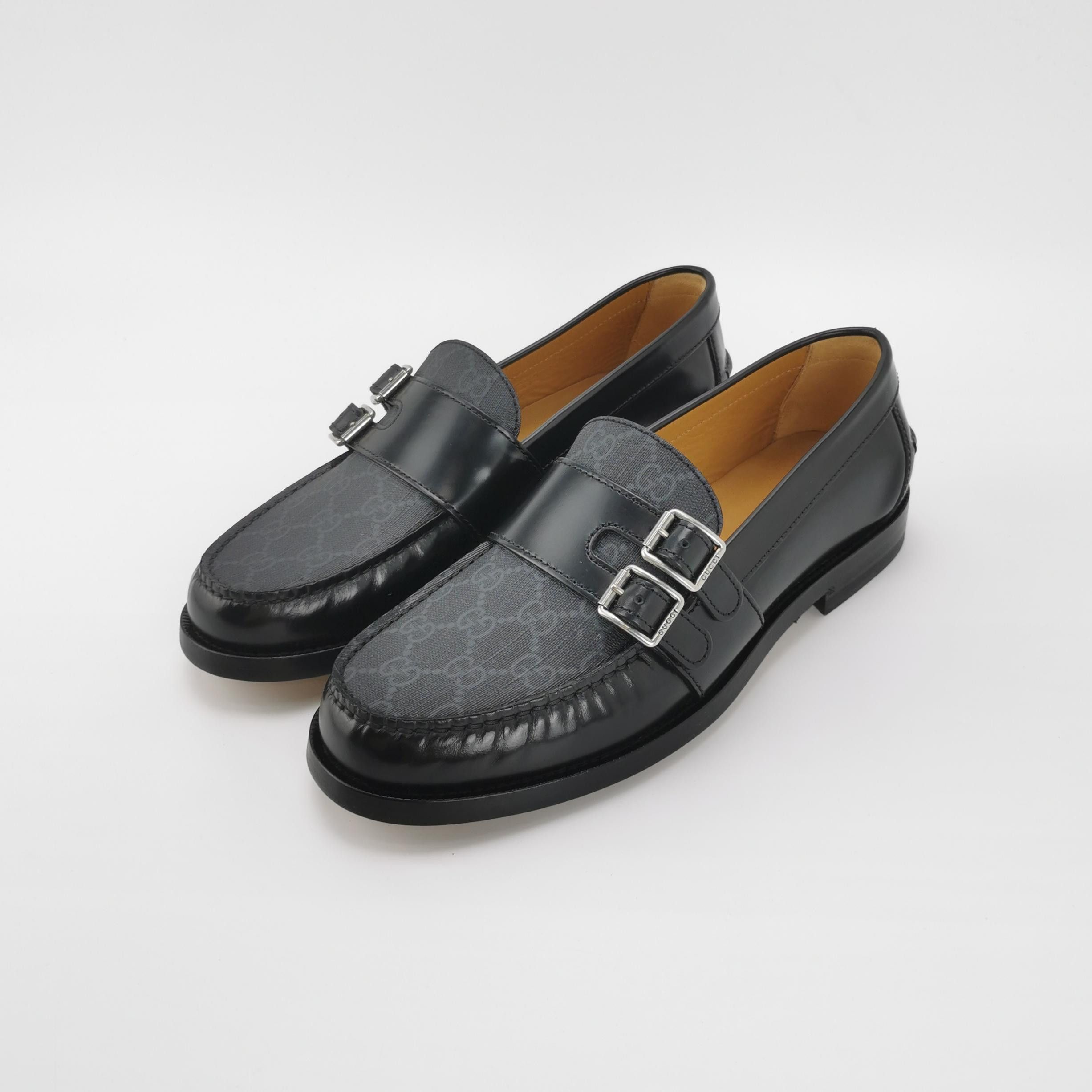 Gucci Gucci Monogram Double Buckle Loafers UK 7.5 Size US 8 / EU 41 - 3 Thumbnail