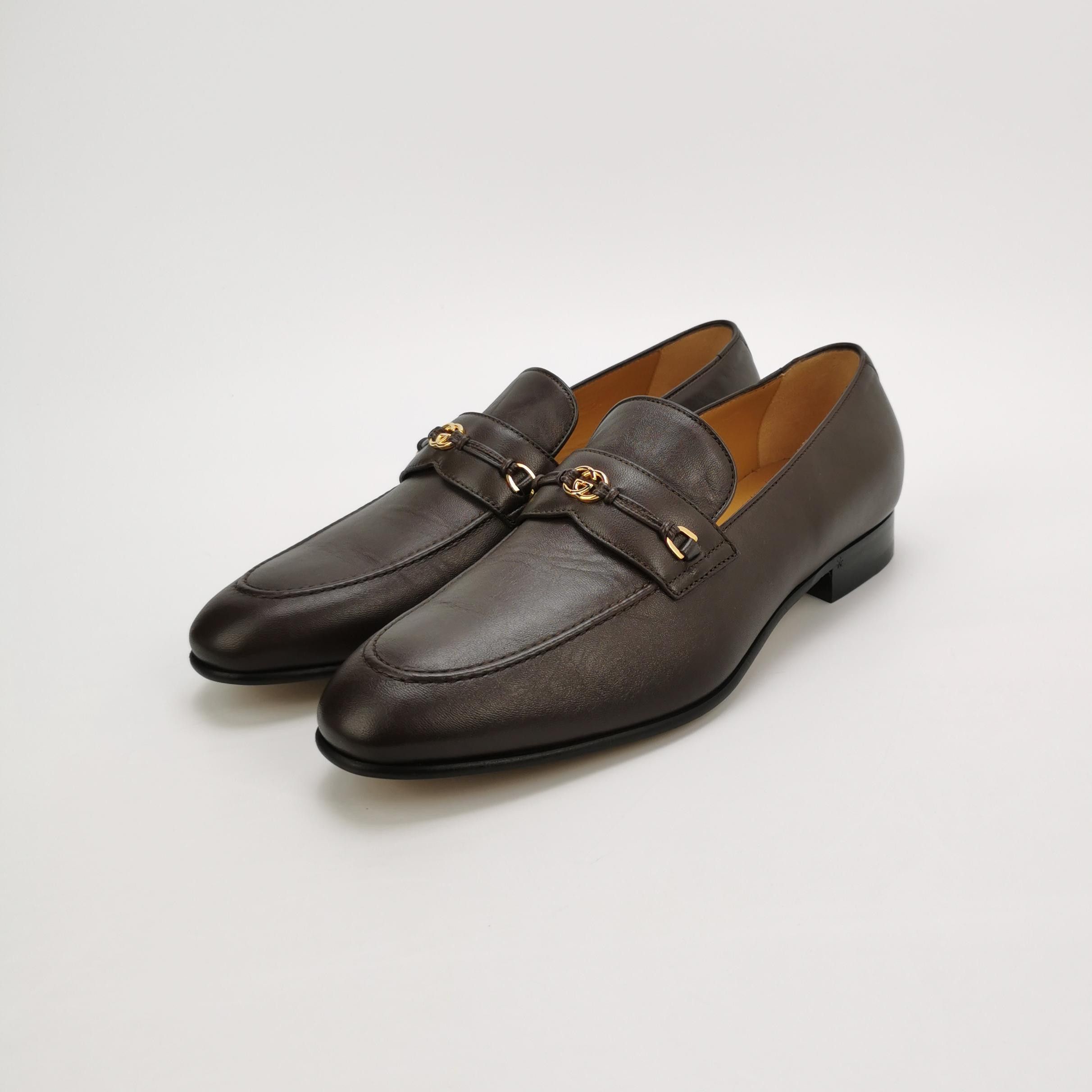Gucci Gucci Interlocking G Leather Loafers 43.5 Size US 10 / EU 43 - 3 Thumbnail