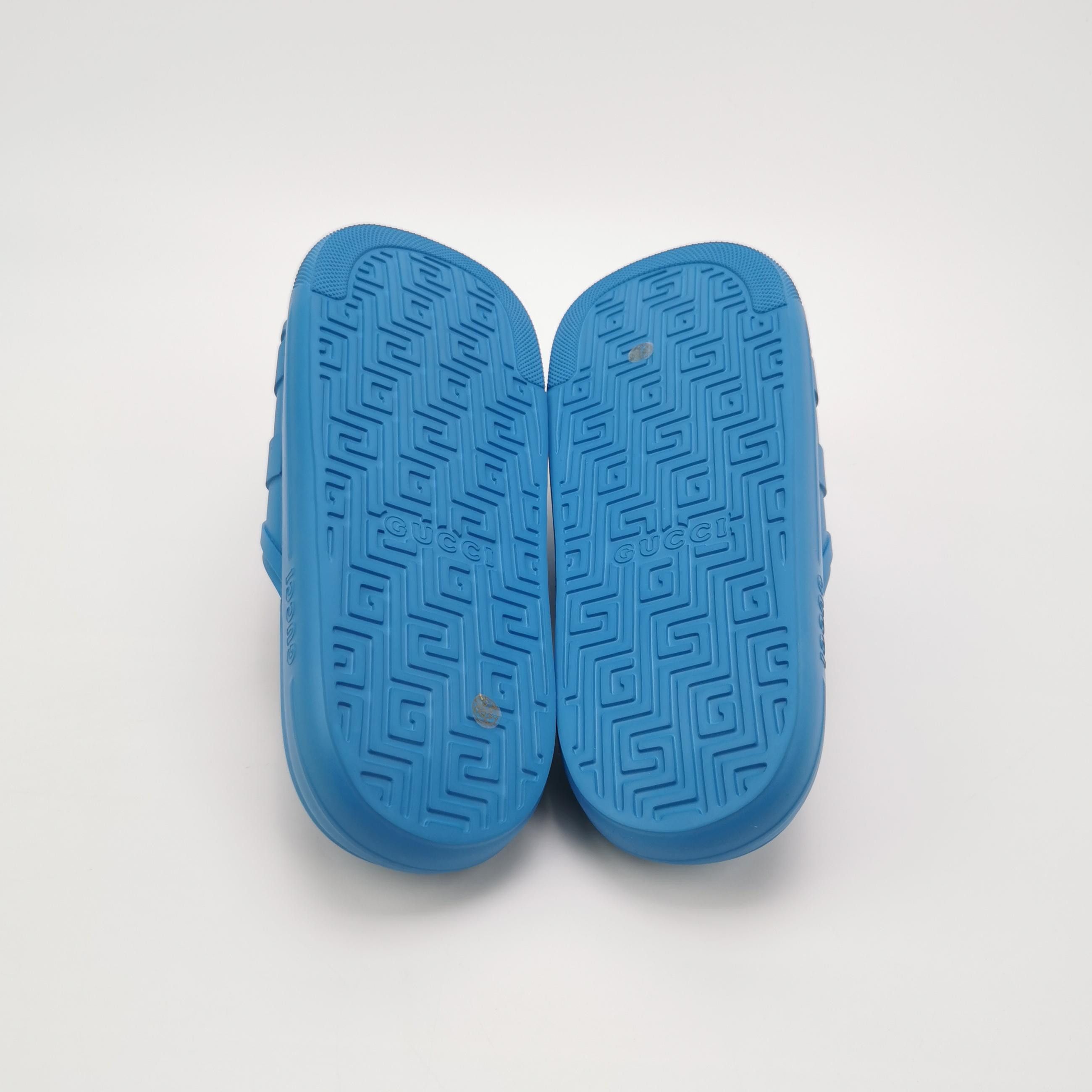 Gucci Gucci Interlocking G Logo Slides Blue 43 Size US 10 / EU 43 - 6 Thumbnail