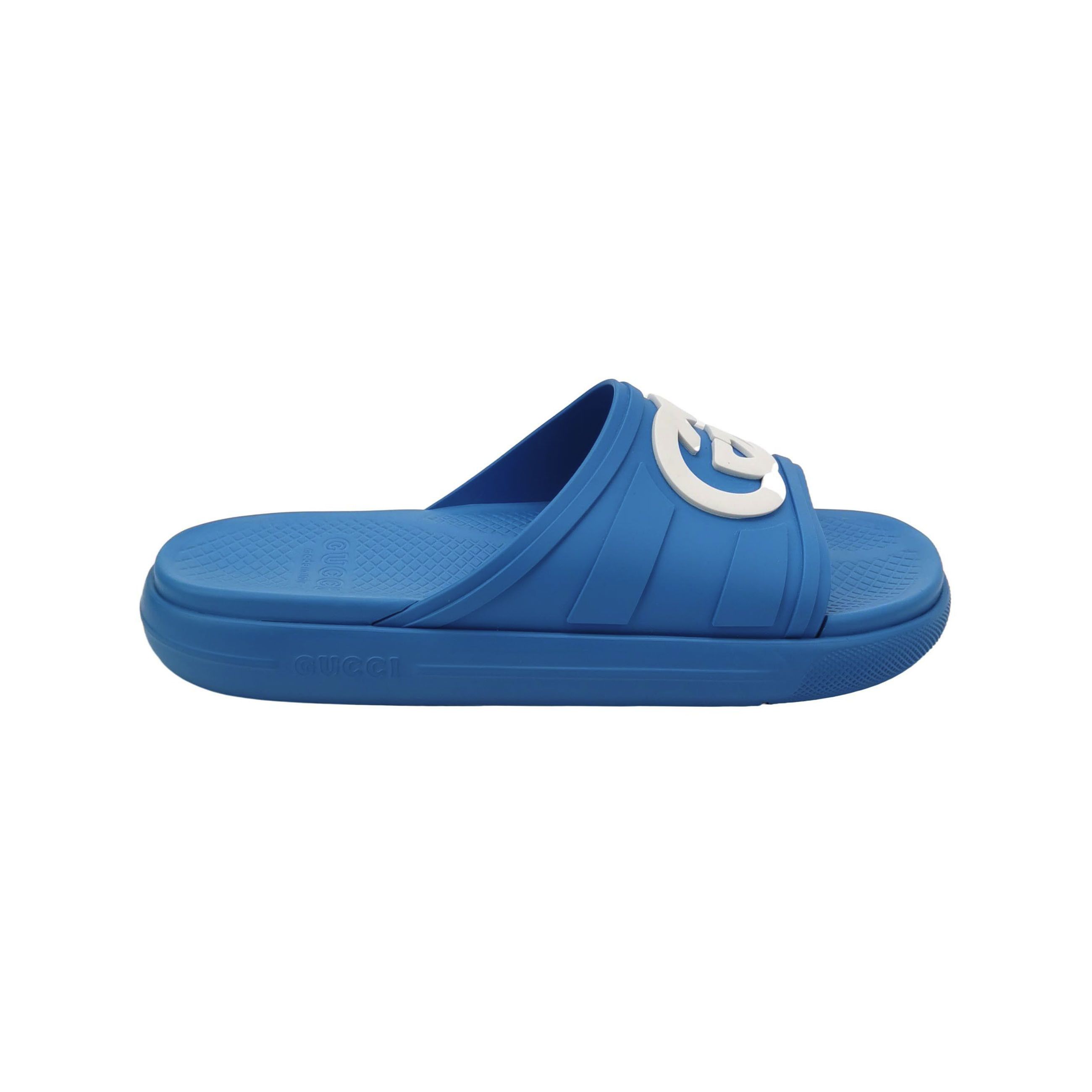 Gucci Gucci Interlocking G Logo Slides Blue 43 Size US 10 / EU 43 - 2 Thumbnail