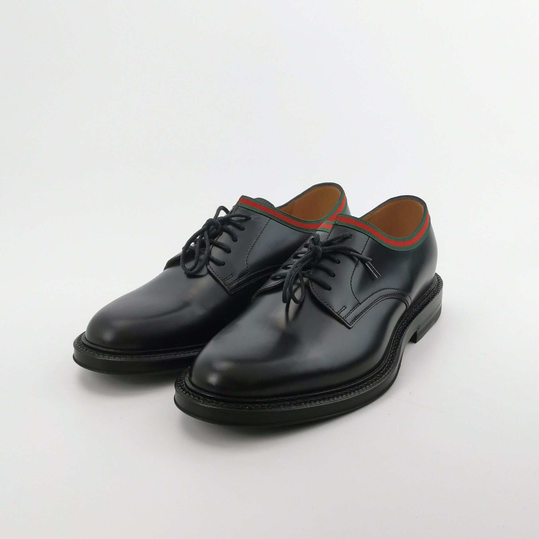 Gucci Gucci Web Stripe Leather Derby Shoes 39 Size US 6 / EU 39 - 3 Thumbnail