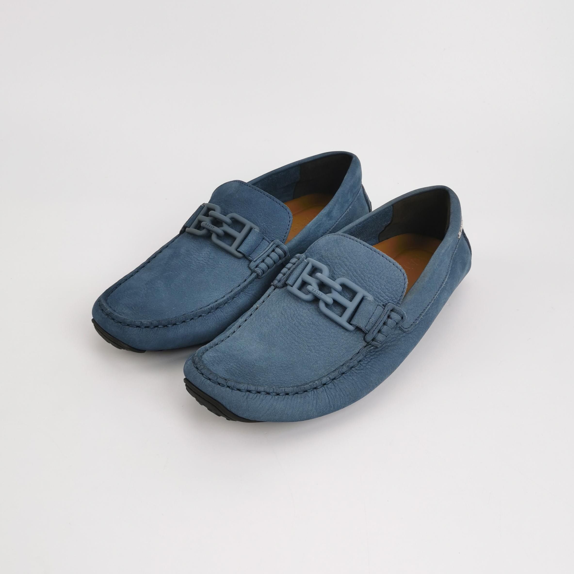 Bally Bally Blue Nubuck Double B Logo Loafers 40 Size US 7 / EU 40 - 3 Thumbnail