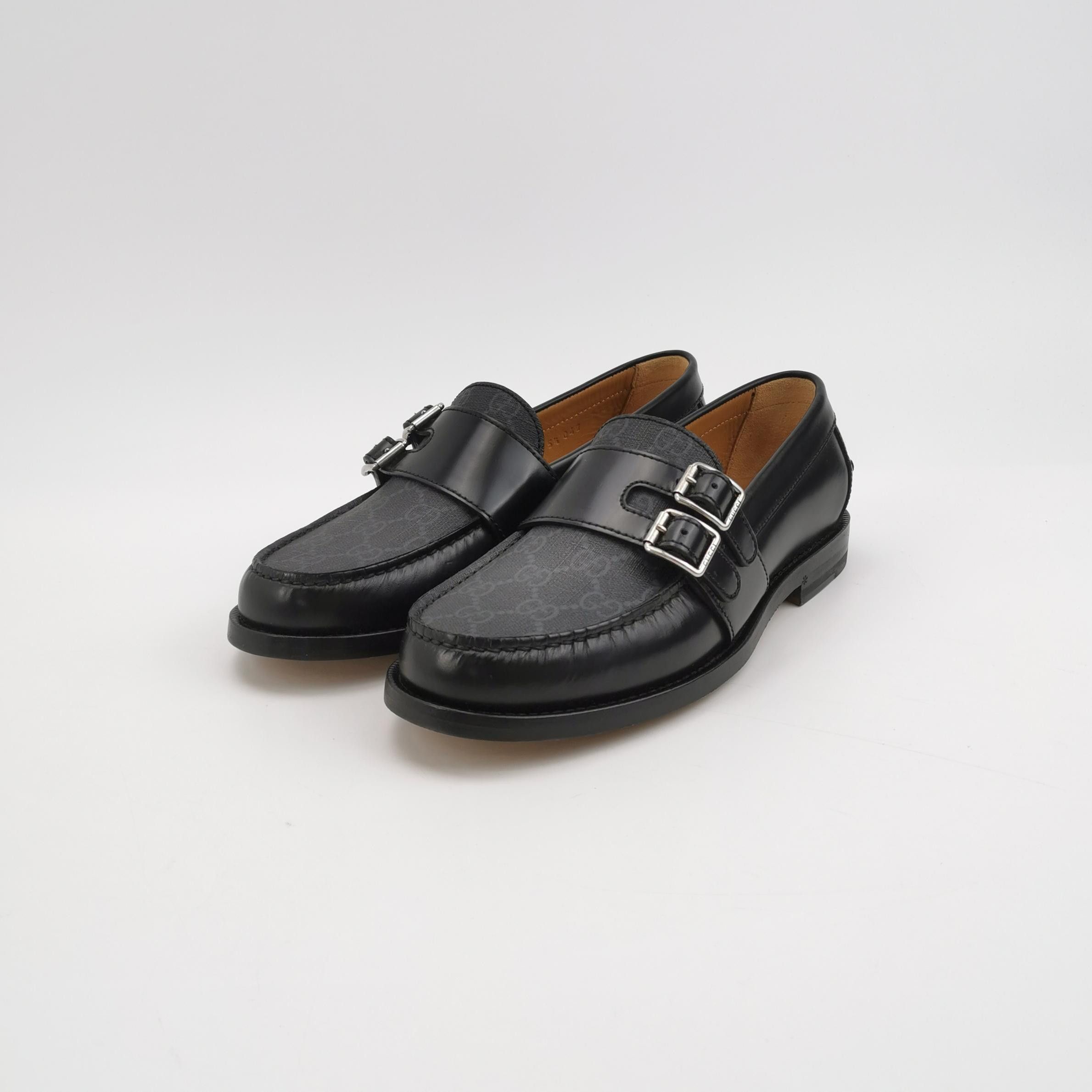 Gucci Gucci GG Supreme Double Buckle Monk Shoes 5.5 Size US 6 / EU 39 - 3 Thumbnail