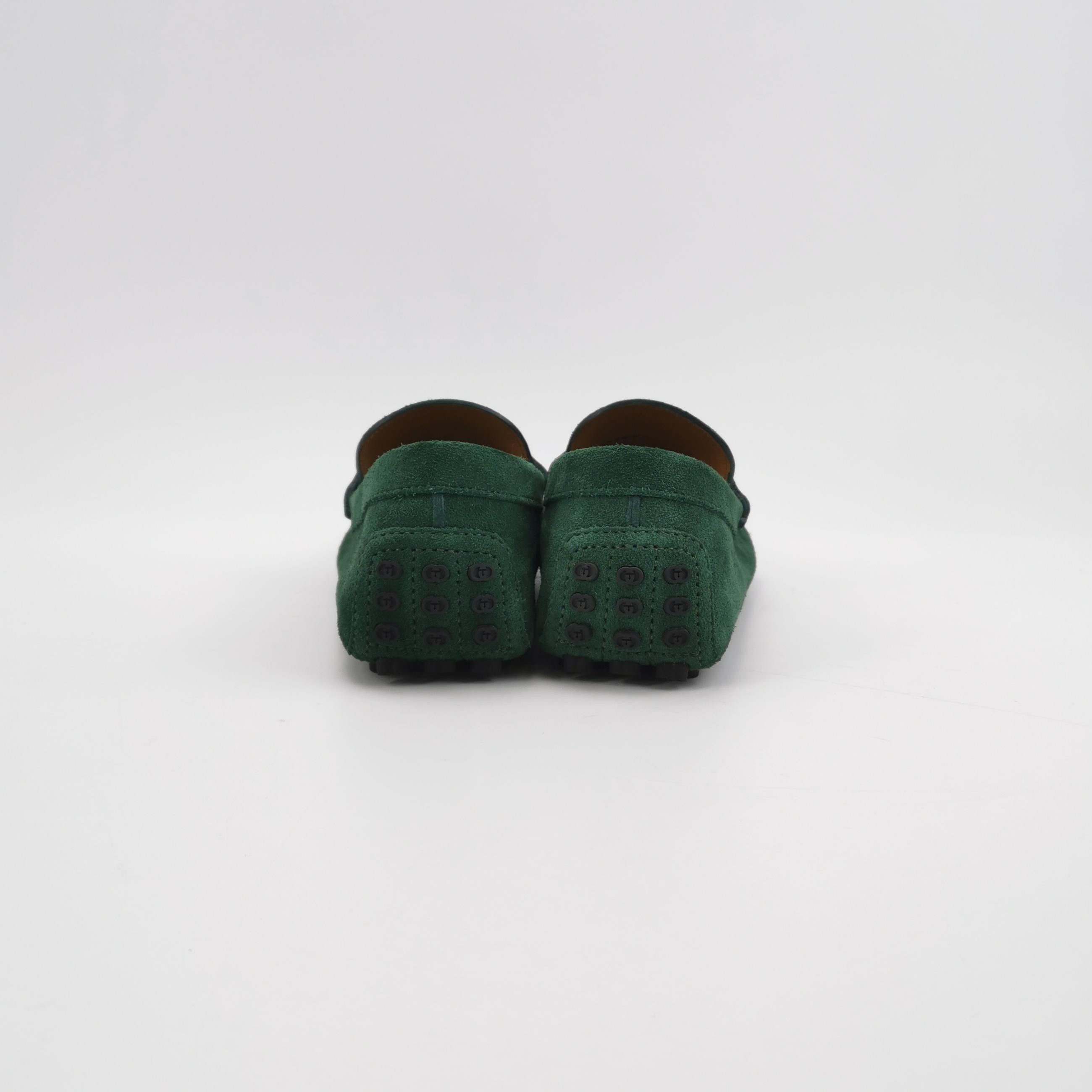 Gucci Gucci Green Suede Horsebit Loafers 39.5 Size US 6 / EU 39 - 5 Thumbnail