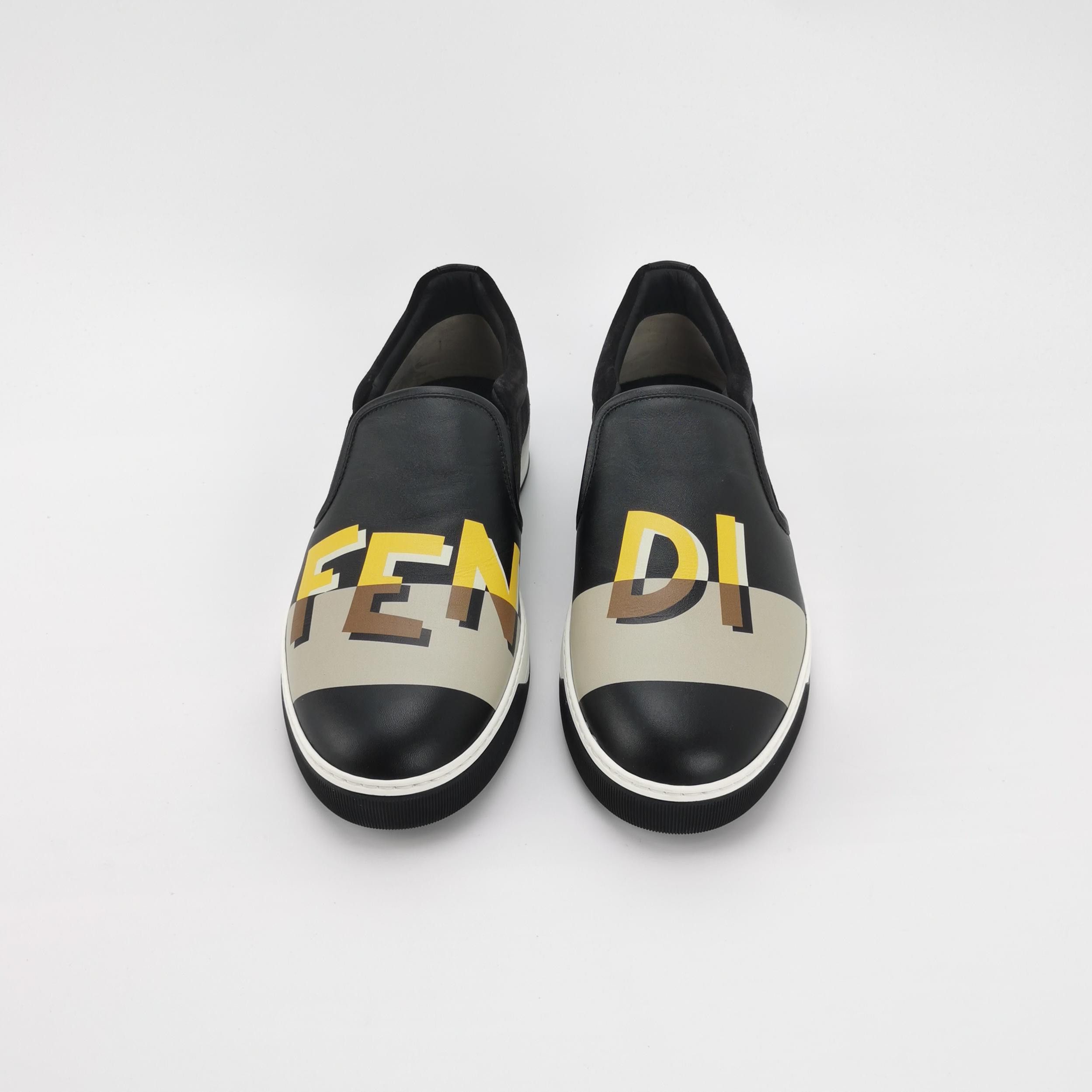 Fendi Fendi Logo Leather Slip-On Sneakers 43 Size US 10 / EU 43 - 4 Thumbnail