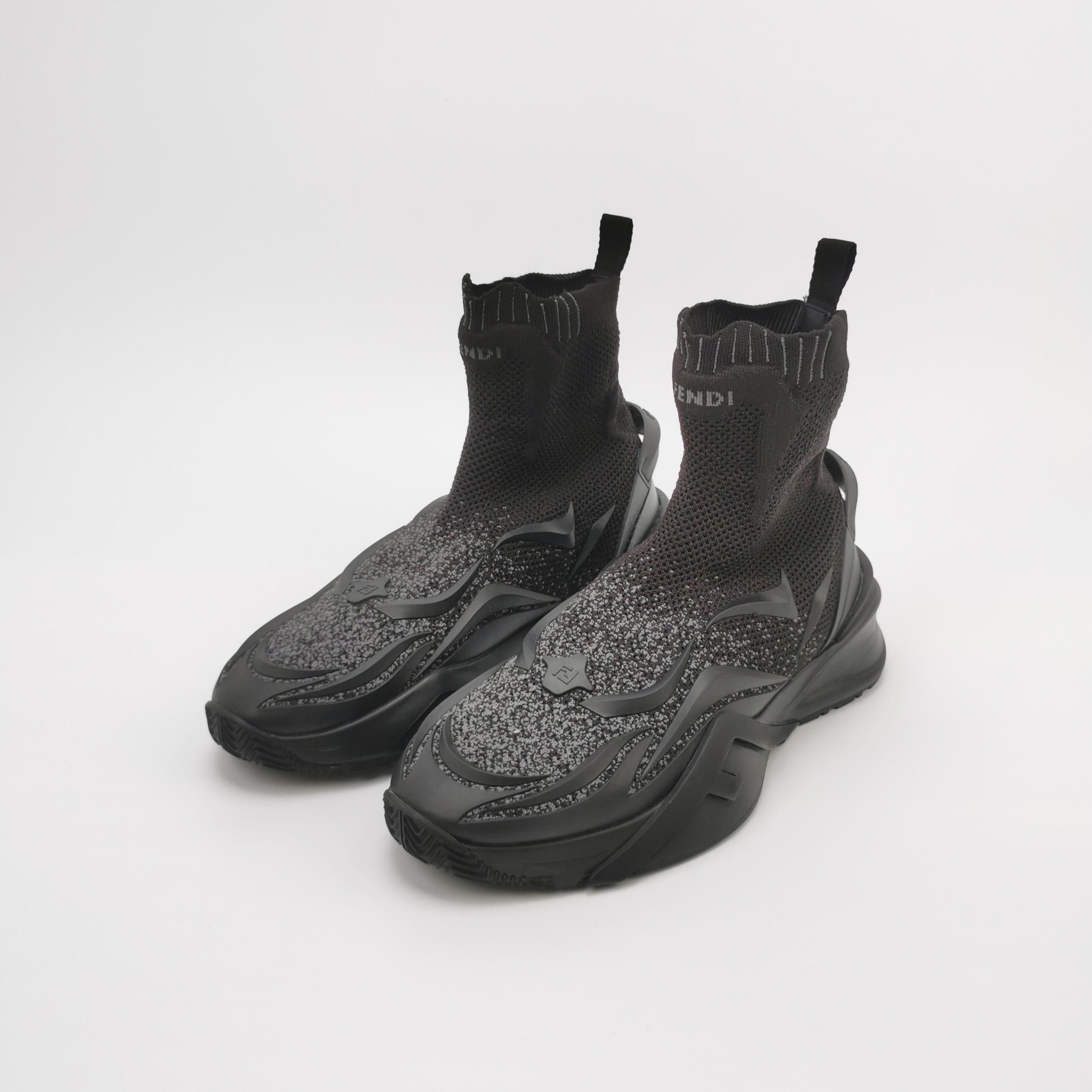 Fendi Fendi Flow Sock Logo Sneakers Size 42 Size US 9 / EU 42 - 3 Thumbnail