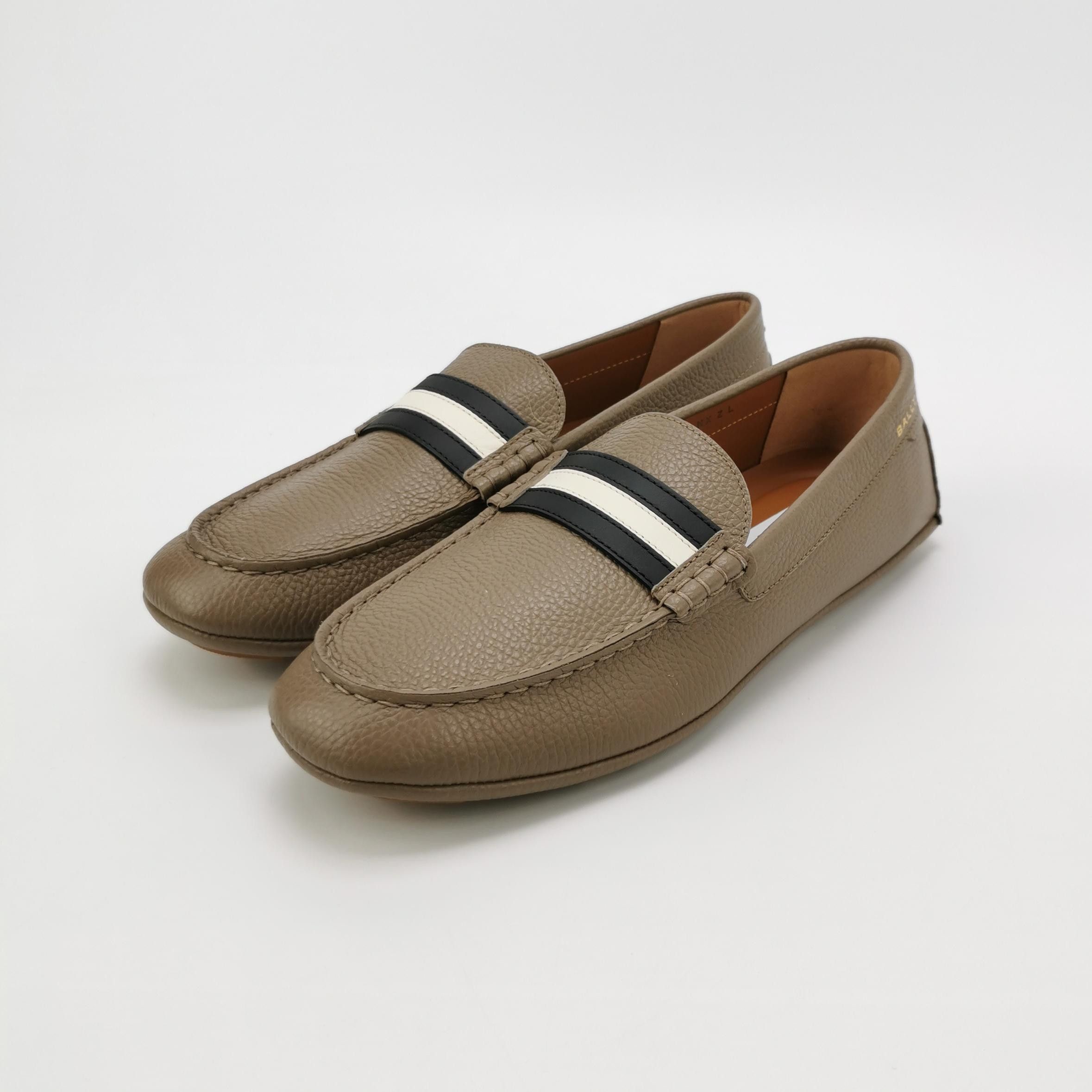 Bally Bally Striped Grained Leather Loafers EU 41.5 Size US 8 / EU 41 - 3 Thumbnail