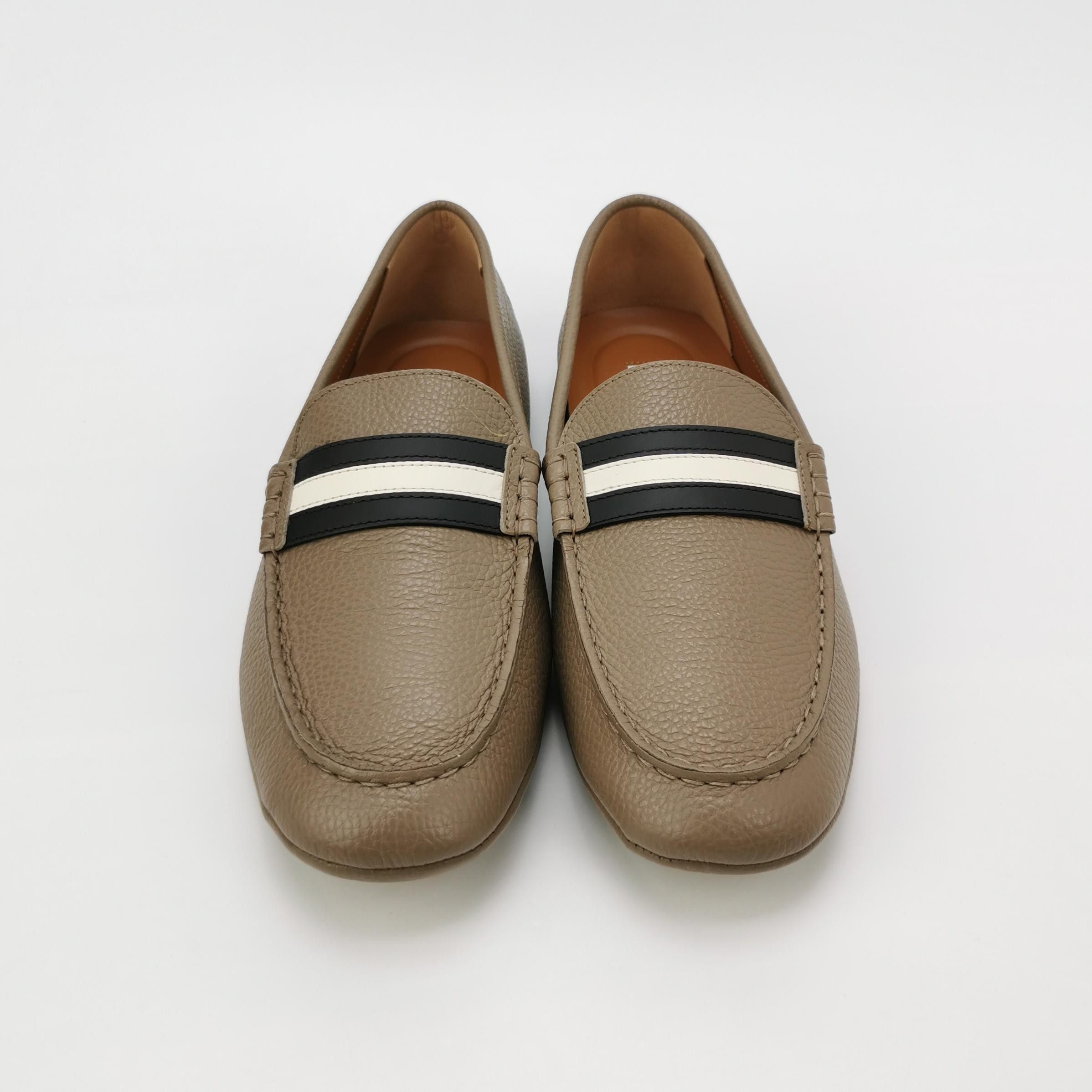 Bally Bally Striped Grained Leather Loafers EU 41.5 Size US 8 / EU 41 - 4 Thumbnail