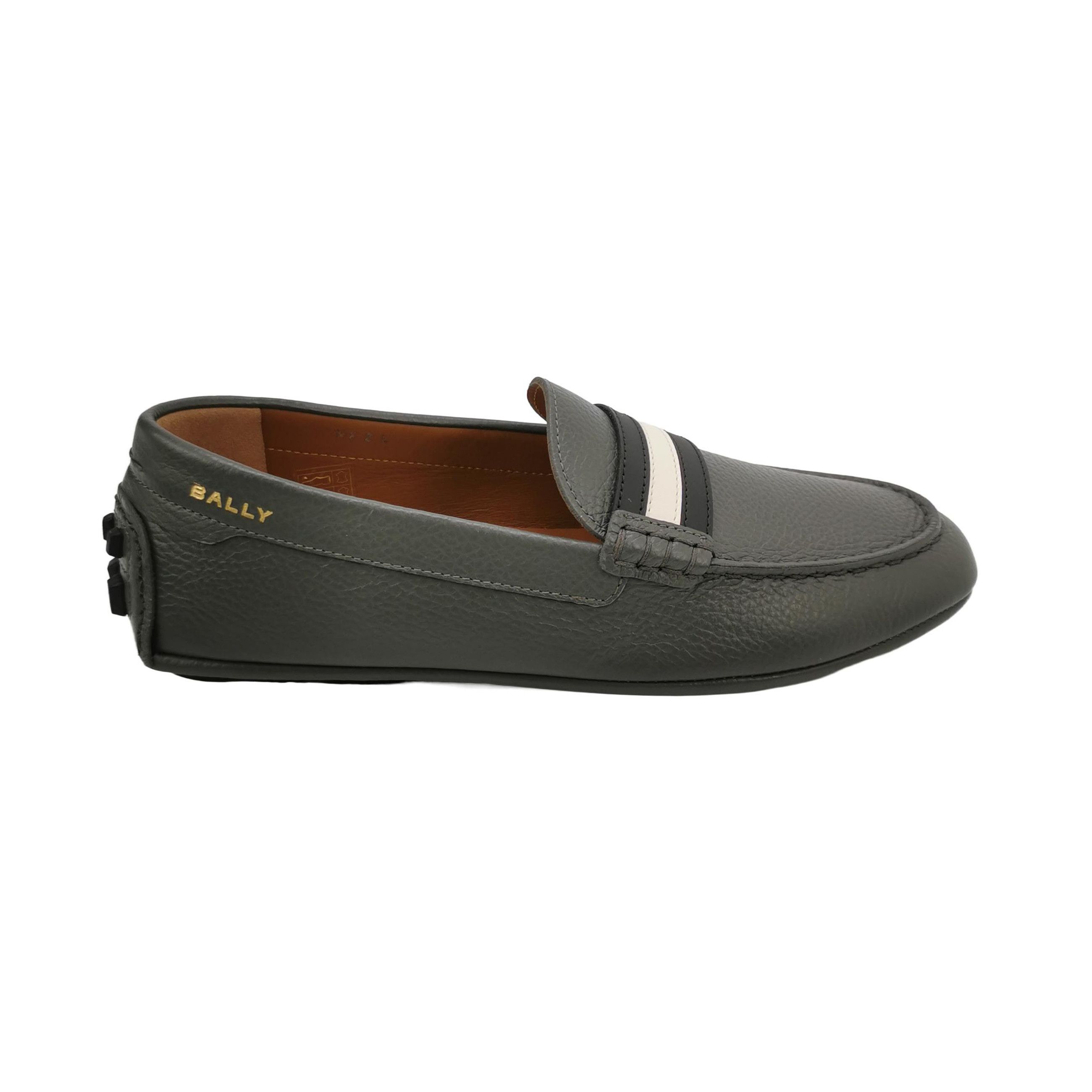 Bally Bally Striped Grained Leather Slip Ons 40.5 Size US 7 / EU 40 - 2 Thumbnail