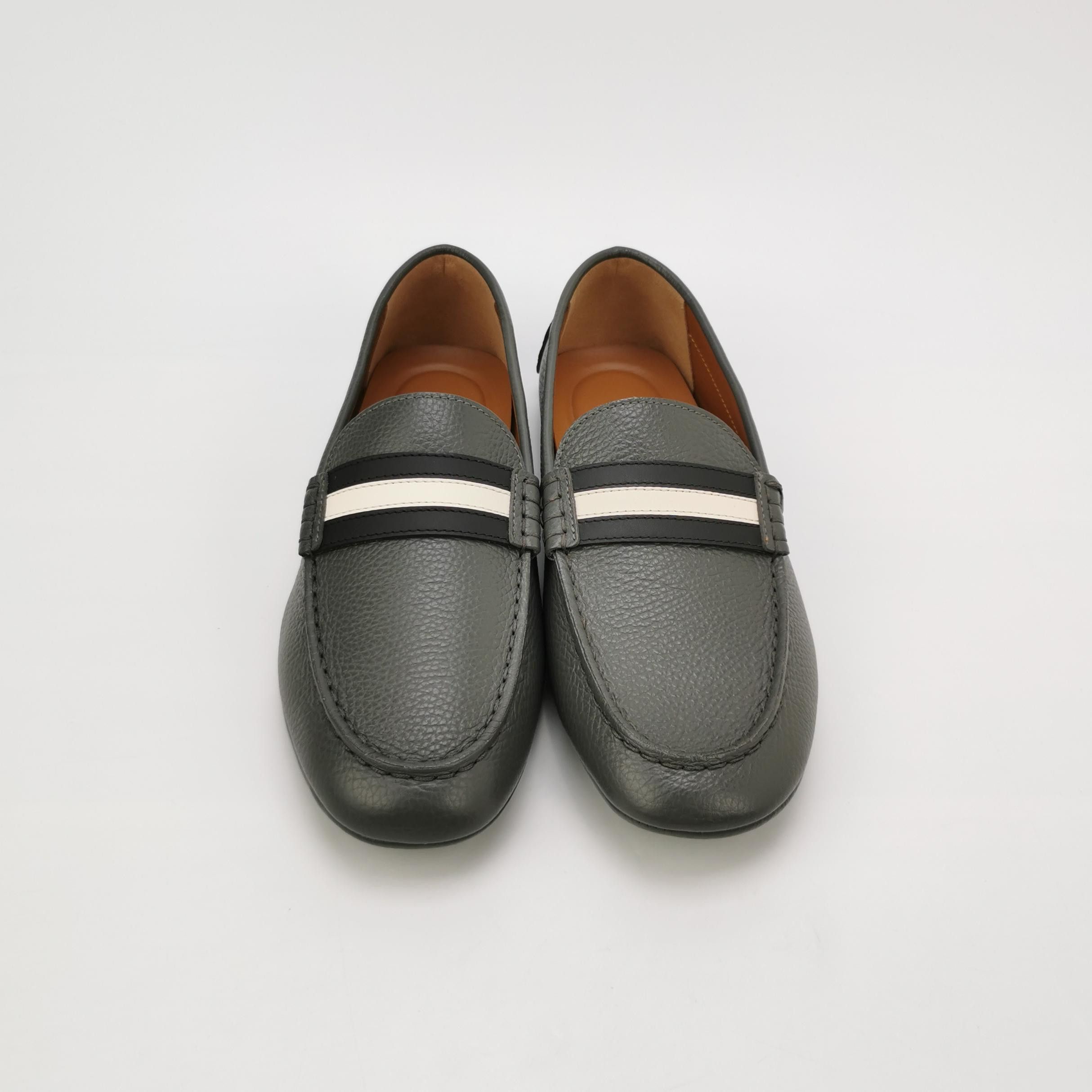 Bally Bally Striped Grained Leather Slip Ons 40.5 Size US 7 / EU 40 - 4 Thumbnail