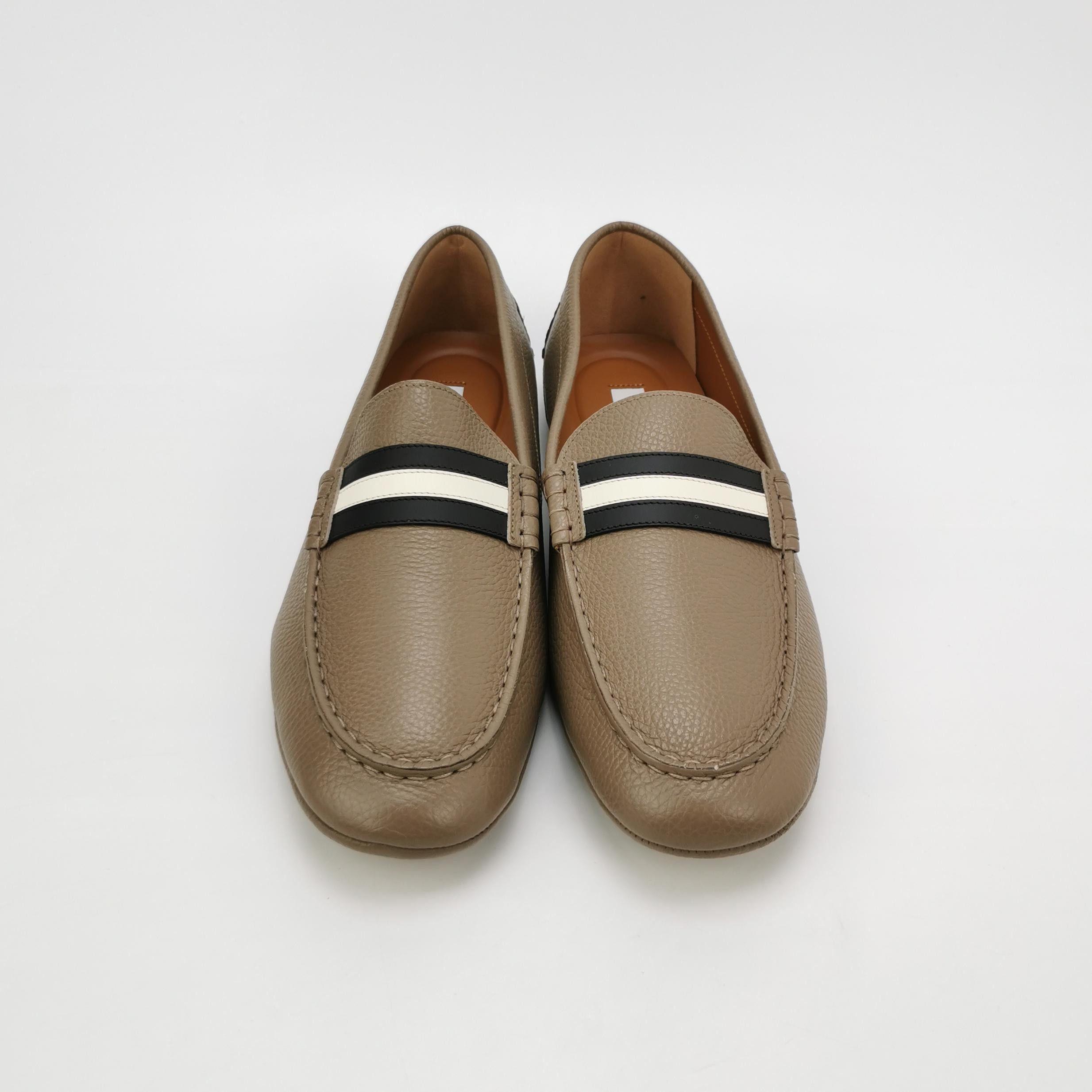 Bally Bally Striped Pebble Grain Leather Loafers Size 43 Size US 10 / EU 43 - 4 Thumbnail