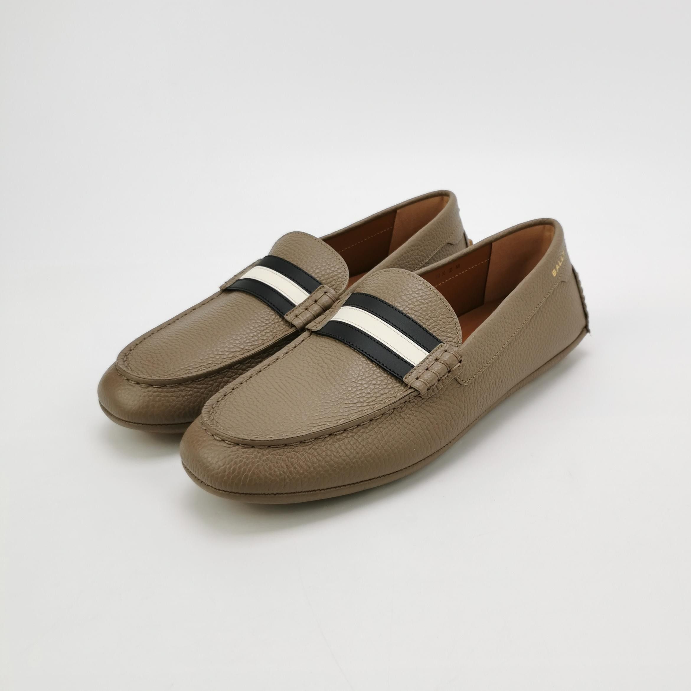 Bally Bally Grained Leather Striped Loafers EU 40.5 Size US 7 / EU 40 - 3 Thumbnail