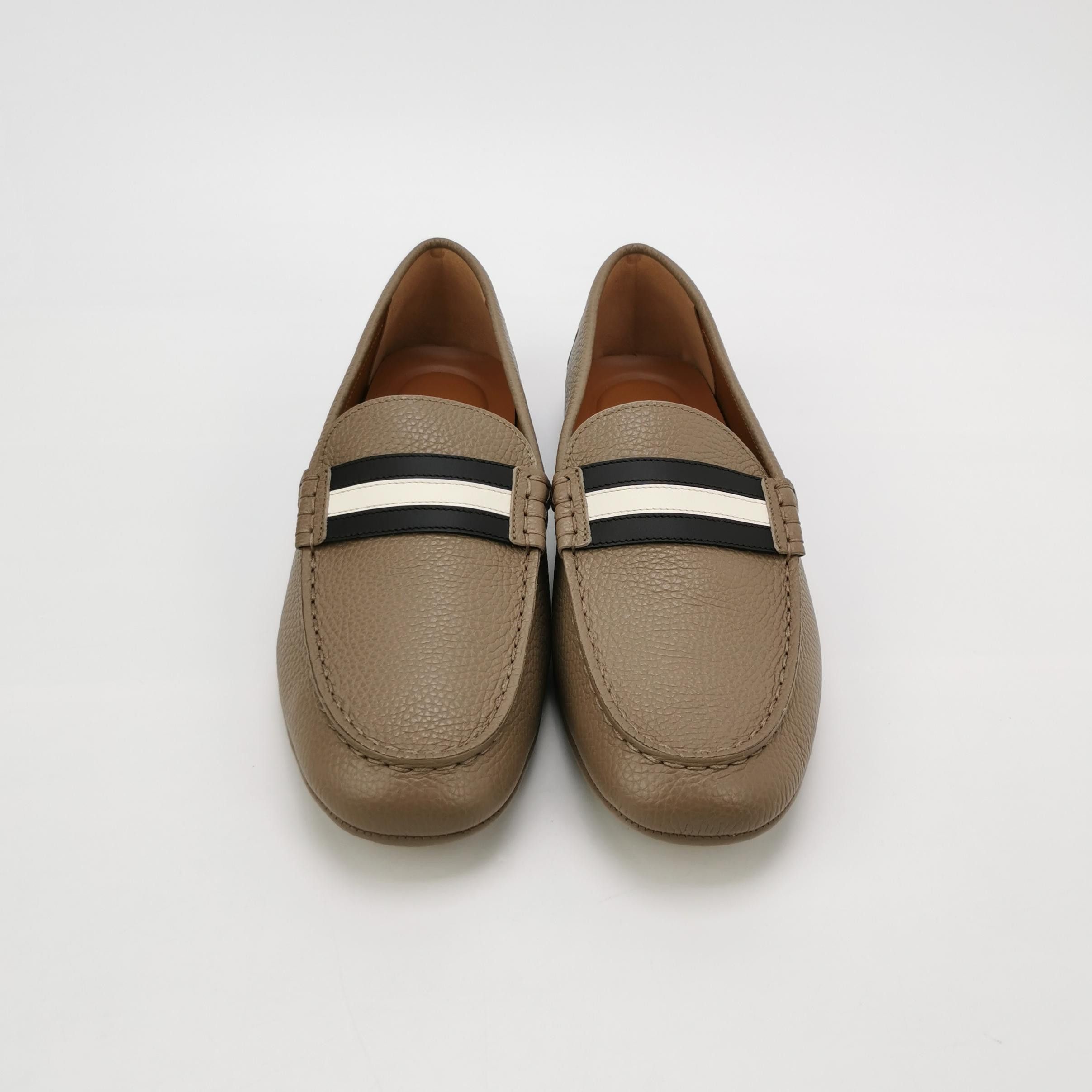 Bally Bally Grained Leather Striped Loafers EU 40.5 Size US 7 / EU 40 - 4 Thumbnail