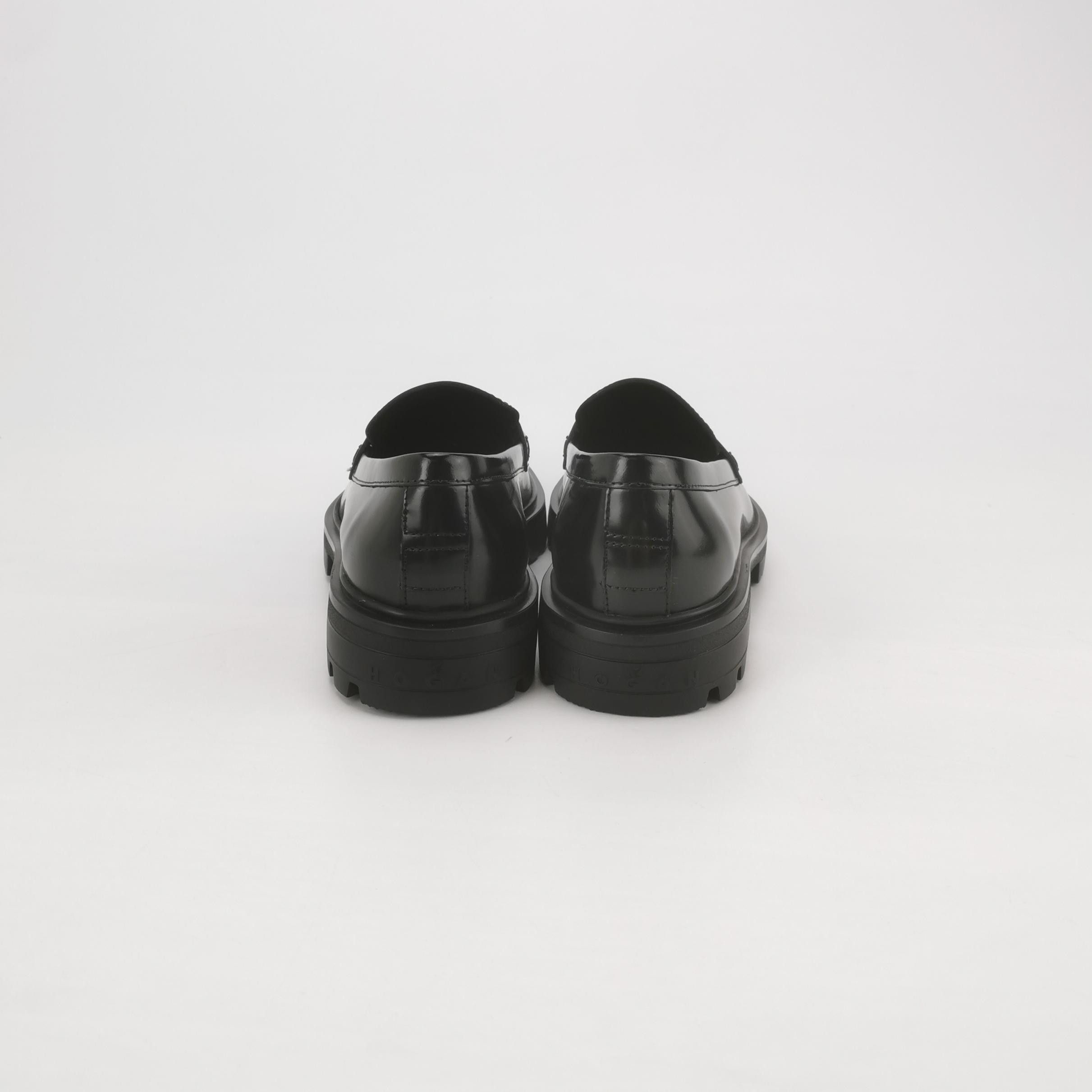 Hogan Hogan Black Leather Penny Loafers EU 40.5 Size US 7 / EU 40 - 5 Thumbnail