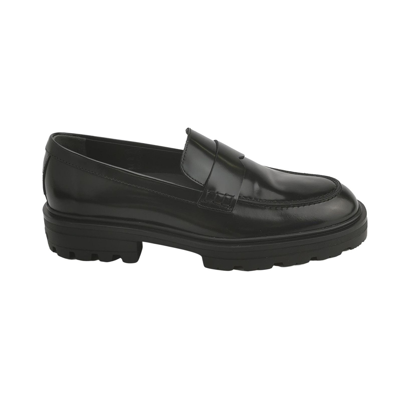 Hogan Hogan Black Leather Penny Loafers EU 40.5 Size US 7 / EU 40 - 2 Thumbnail