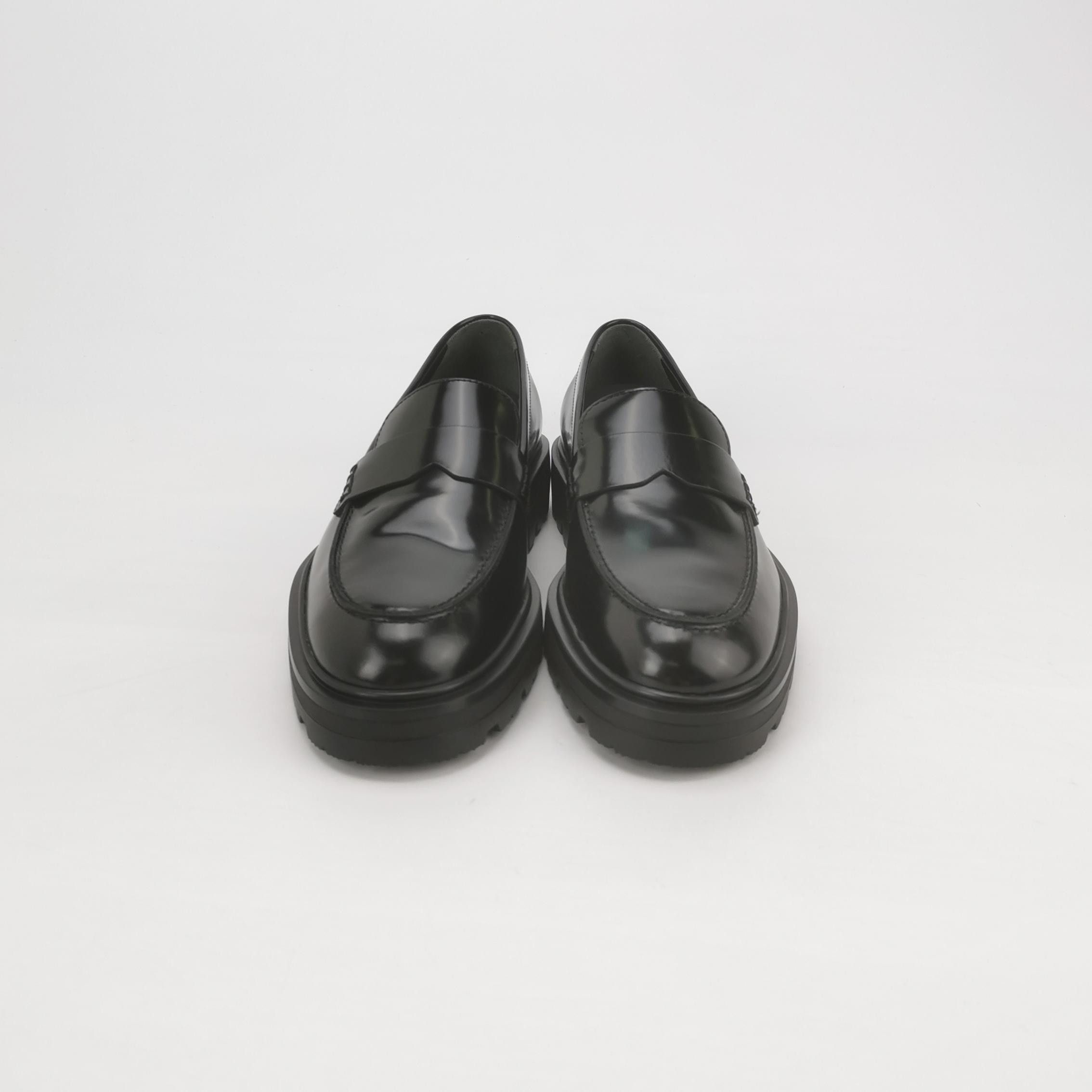 Hogan Hogan Black Leather Penny Loafers EU 40.5 Size US 7 / EU 40 - 4 Thumbnail