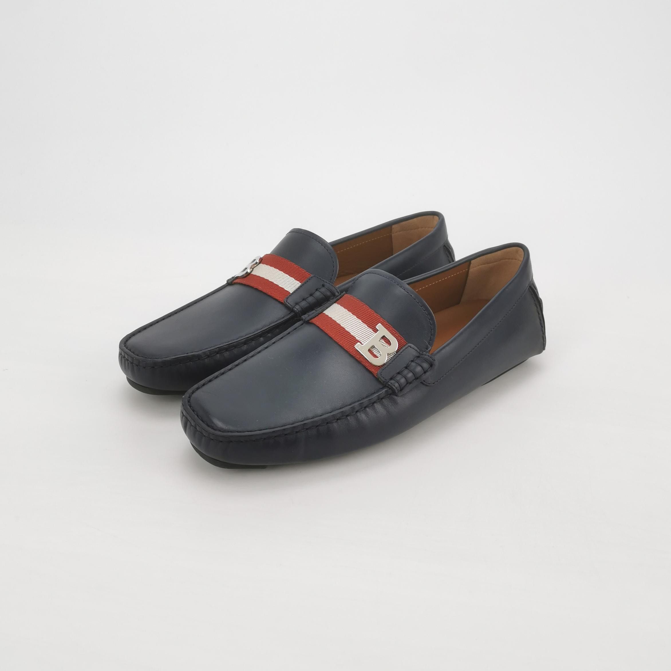 Bally Bally B-Logo Striped Leather Loafers 41.5 Size US 8 / EU 41 - 3 Thumbnail