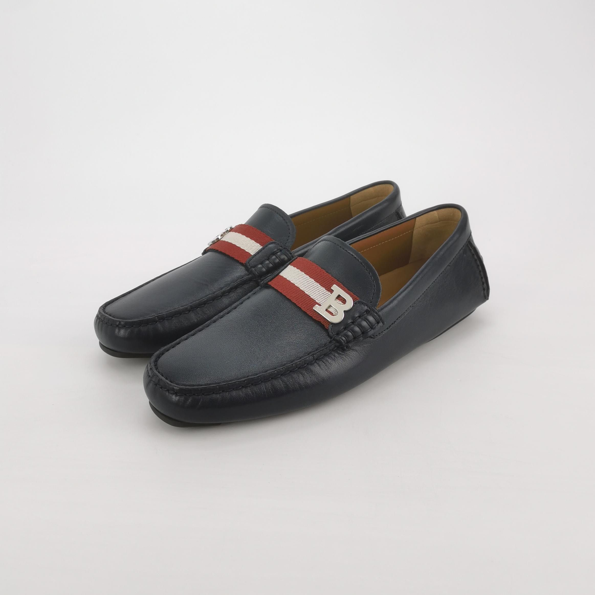 Bally Bally Striped B-Logo Leather Loafers EU 41.5 Size US 8 / EU 41 - 3 Thumbnail