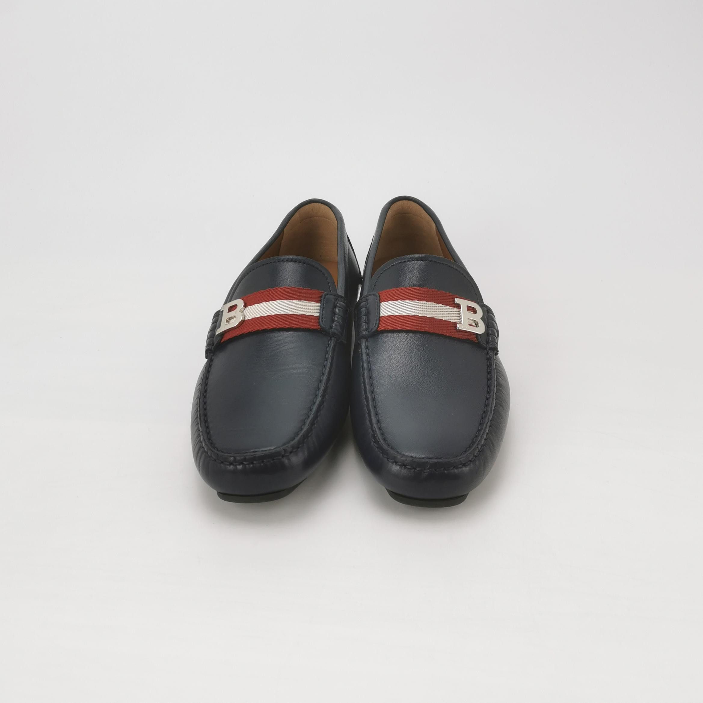 Bally Bally Striped B-Logo Leather Loafers EU 41.5 Size US 8 / EU 41 - 4 Thumbnail