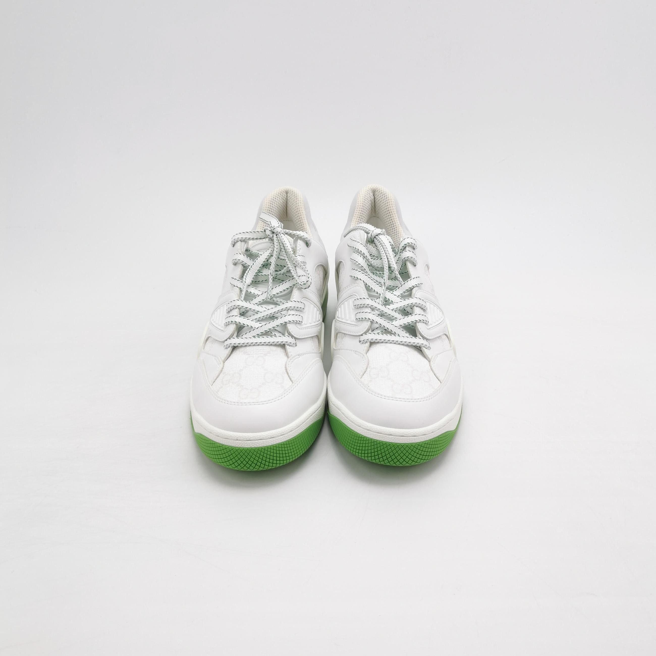 Gucci Gucci White Green Basket Sneakers 41.5 Size US 8 / EU 41 - 4 Thumbnail