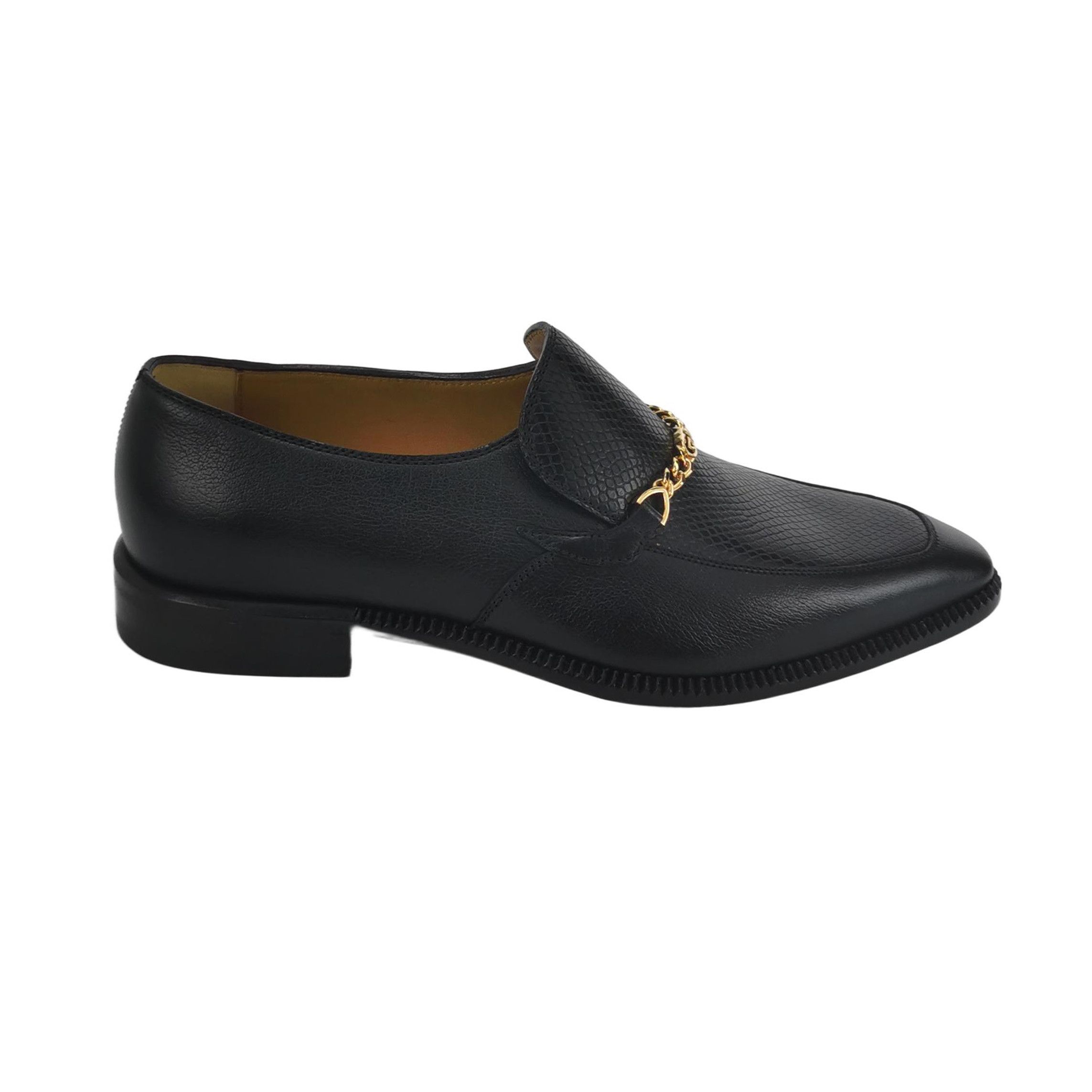 Gucci Gucci Interlocking G Chain Leather Loafers 40.5 Size US 7 / EU 40 - 2 Thumbnail