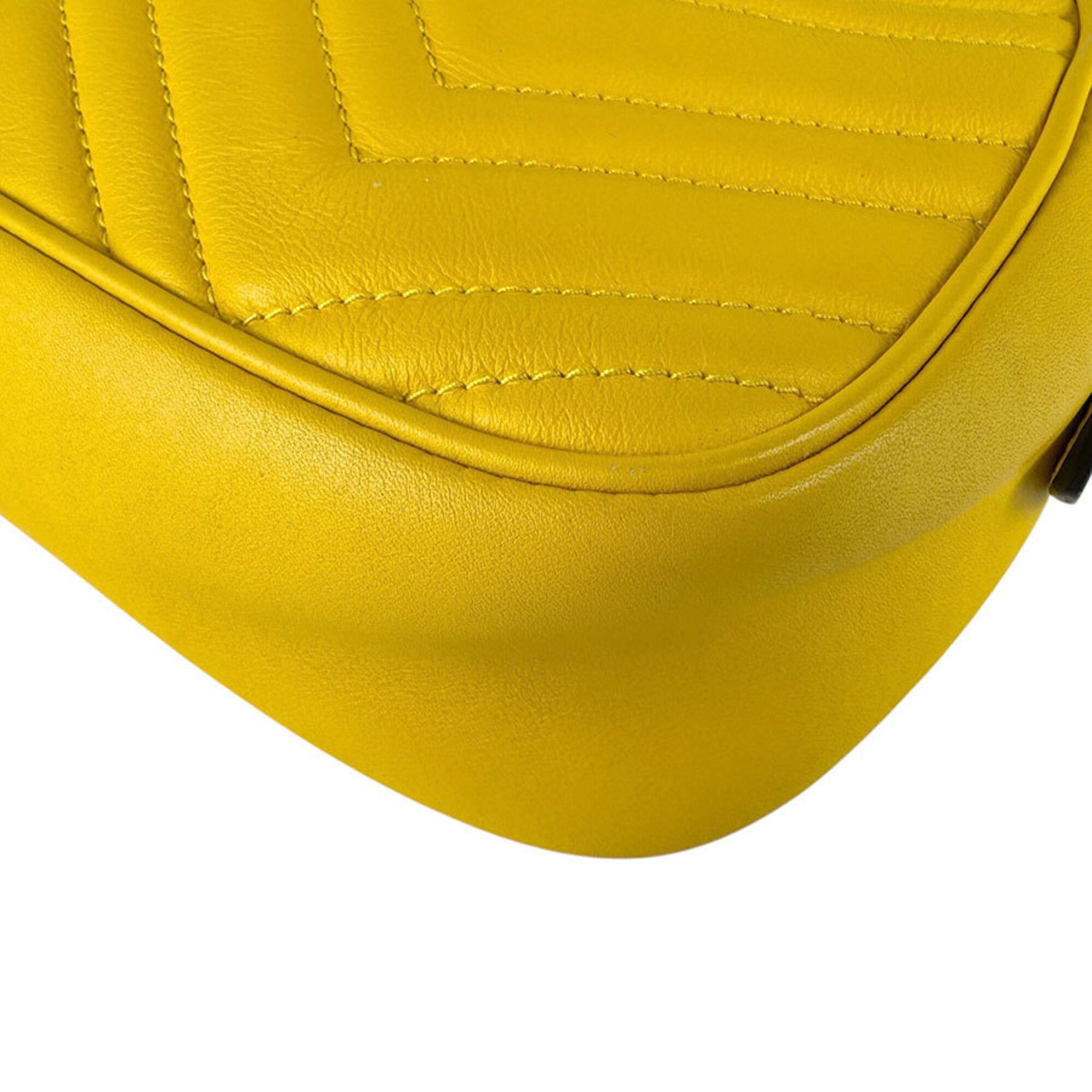 Gucci Gucci GG Marmont Crossbody Shoulder Bag, Leather, Metal, Yellow Gold, Women's, 447632 z9458 Size ONE SIZE - 9 Thumbnail