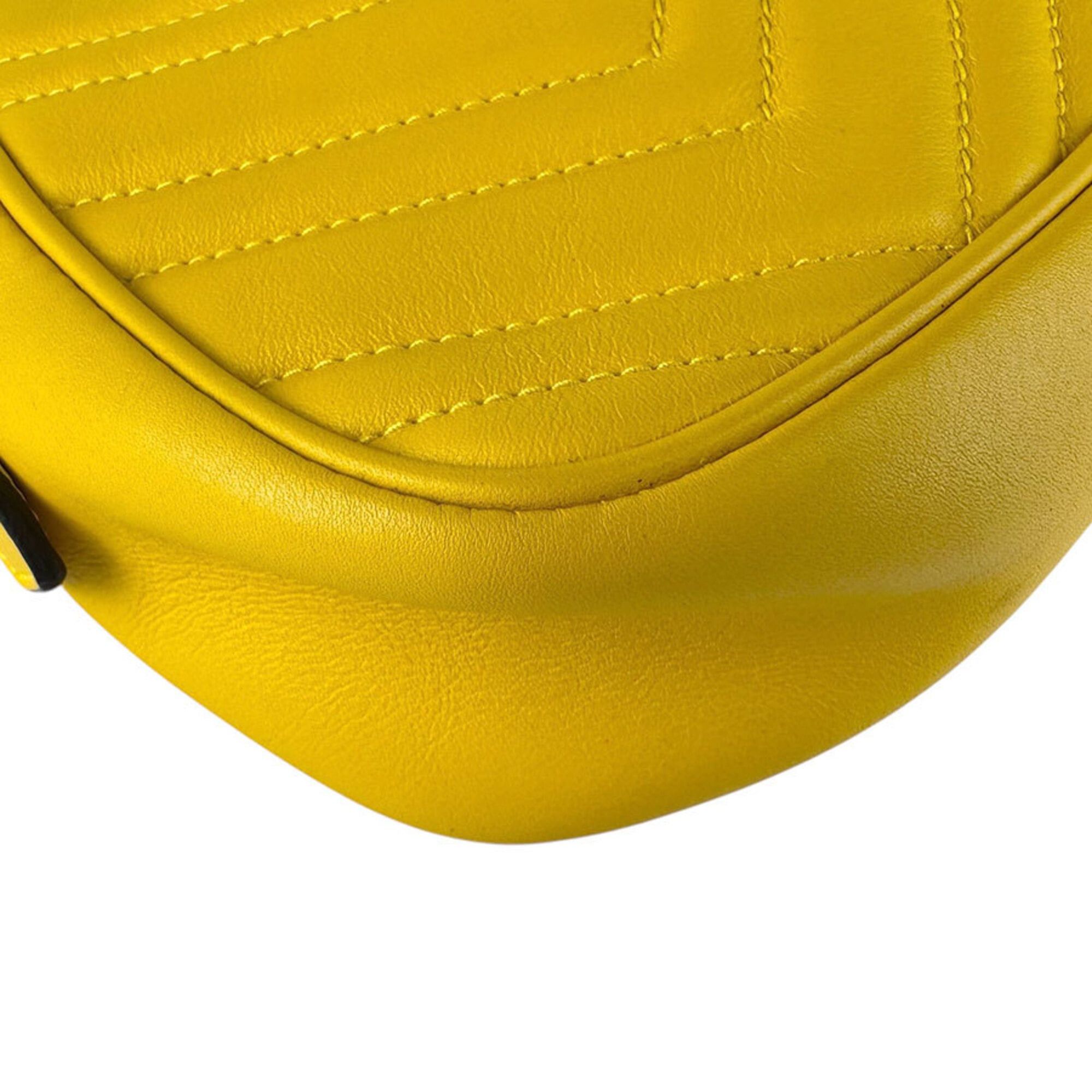 Gucci Gucci GG Marmont Crossbody Shoulder Bag, Leather, Metal, Yellow Gold, Women's, 447632 z9458 Size ONE SIZE - 8 Thumbnail