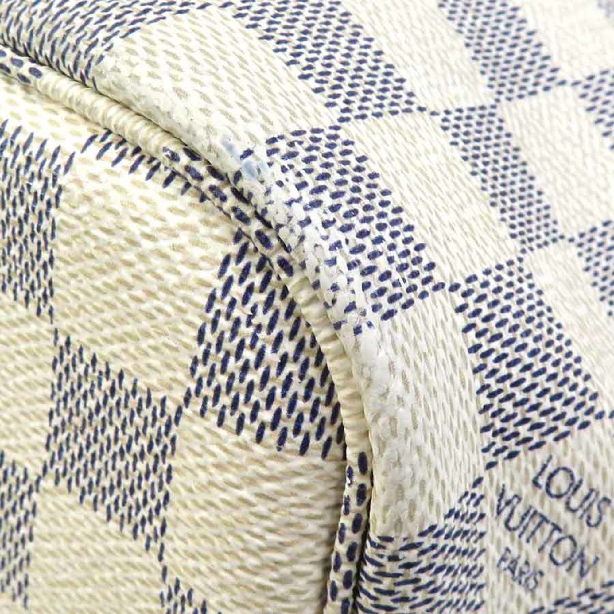 Louis Vuitton Louis Vuitton Neverfull PM Damier Azur Canvas Tote Bag, Gold, Women's, e61801a Size ONE SIZE - 6 Thumbnail