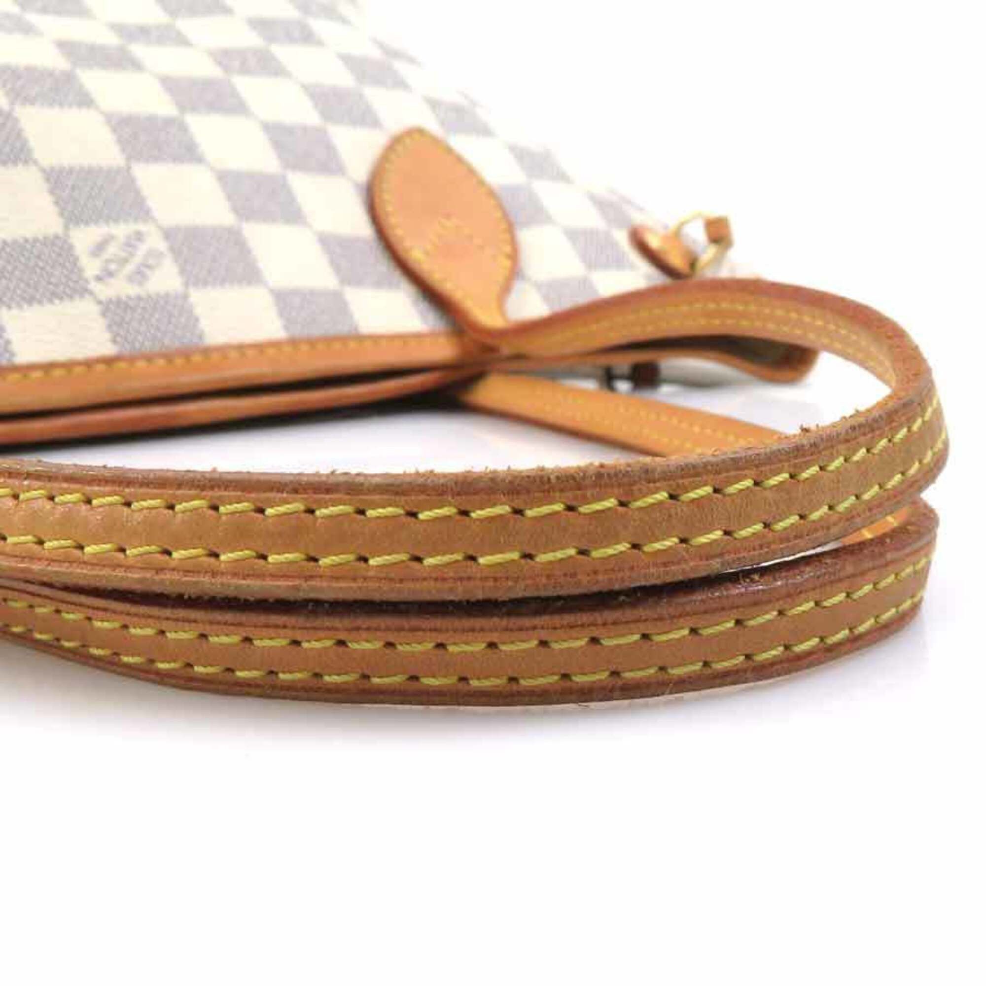 Louis Vuitton Louis Vuitton Neverfull PM Damier Azur Canvas Tote Bag, Gold, Women's, e61801a Size ONE SIZE - 15 Thumbnail