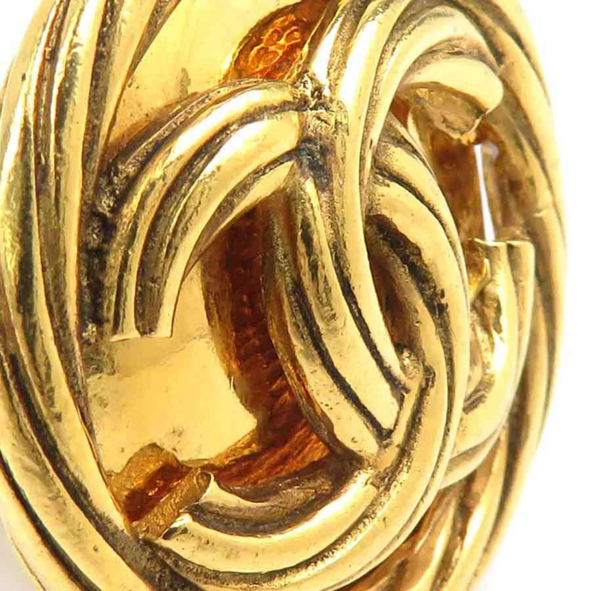 Chanel Chanel earrings, Coco Mark design, metal, gold, women's, e61809a Size ONE SIZE - 8 Thumbnail