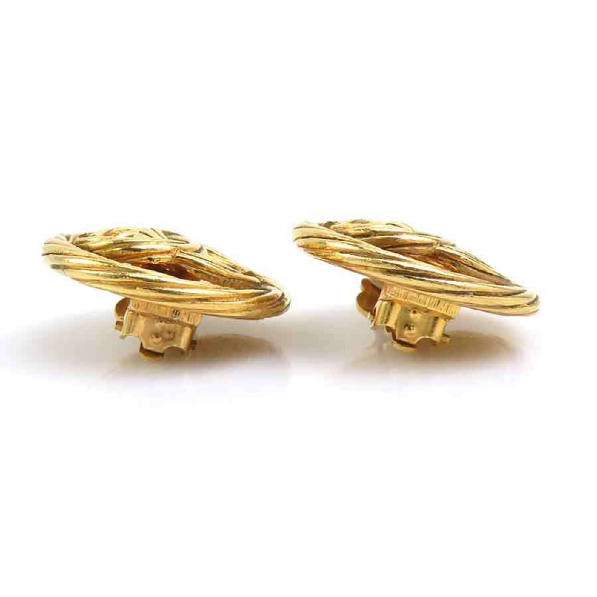 Chanel Chanel earrings, Coco Mark design, metal, gold, women's, e61809a Size ONE SIZE - 7 Thumbnail