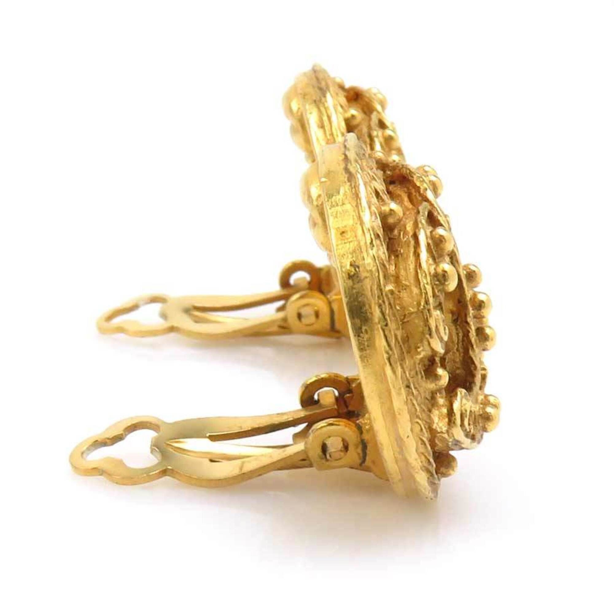 Chanel Chanel earrings, Coco Mark design, metal, gold, women's, e61810i Size ONE SIZE - 2 Thumbnail