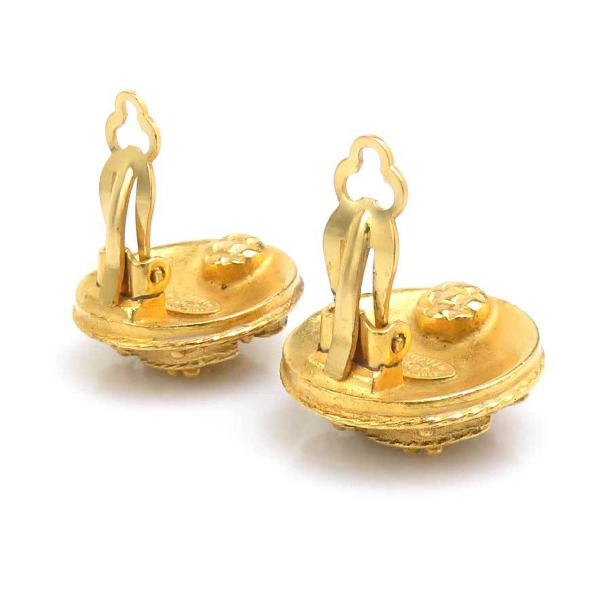 Chanel Chanel earrings, Coco Mark design, metal, gold, women's, e61810i Size ONE SIZE - 4 Thumbnail