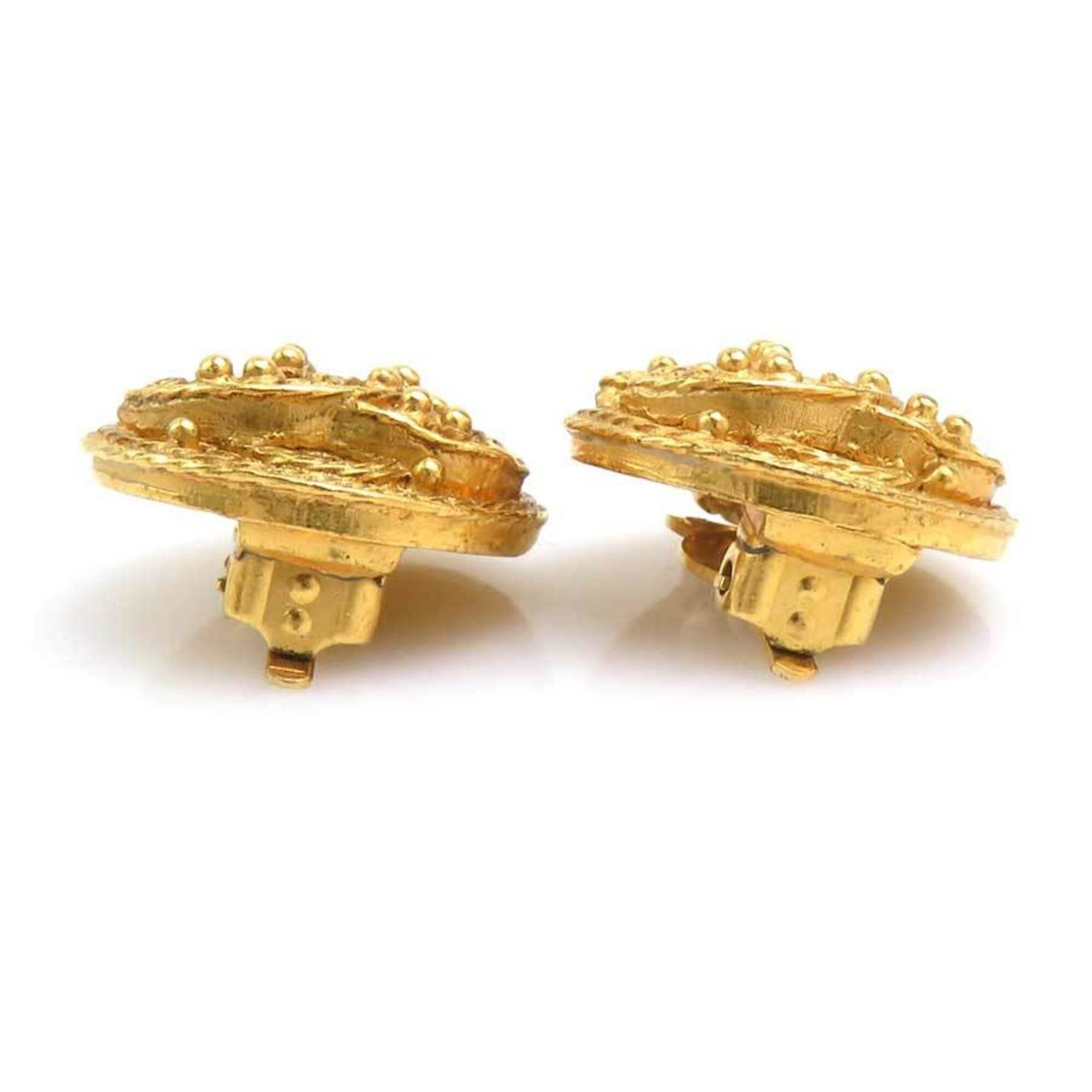 Chanel Chanel earrings, Coco Mark design, metal, gold, women's, e61810i Size ONE SIZE - 7 Thumbnail