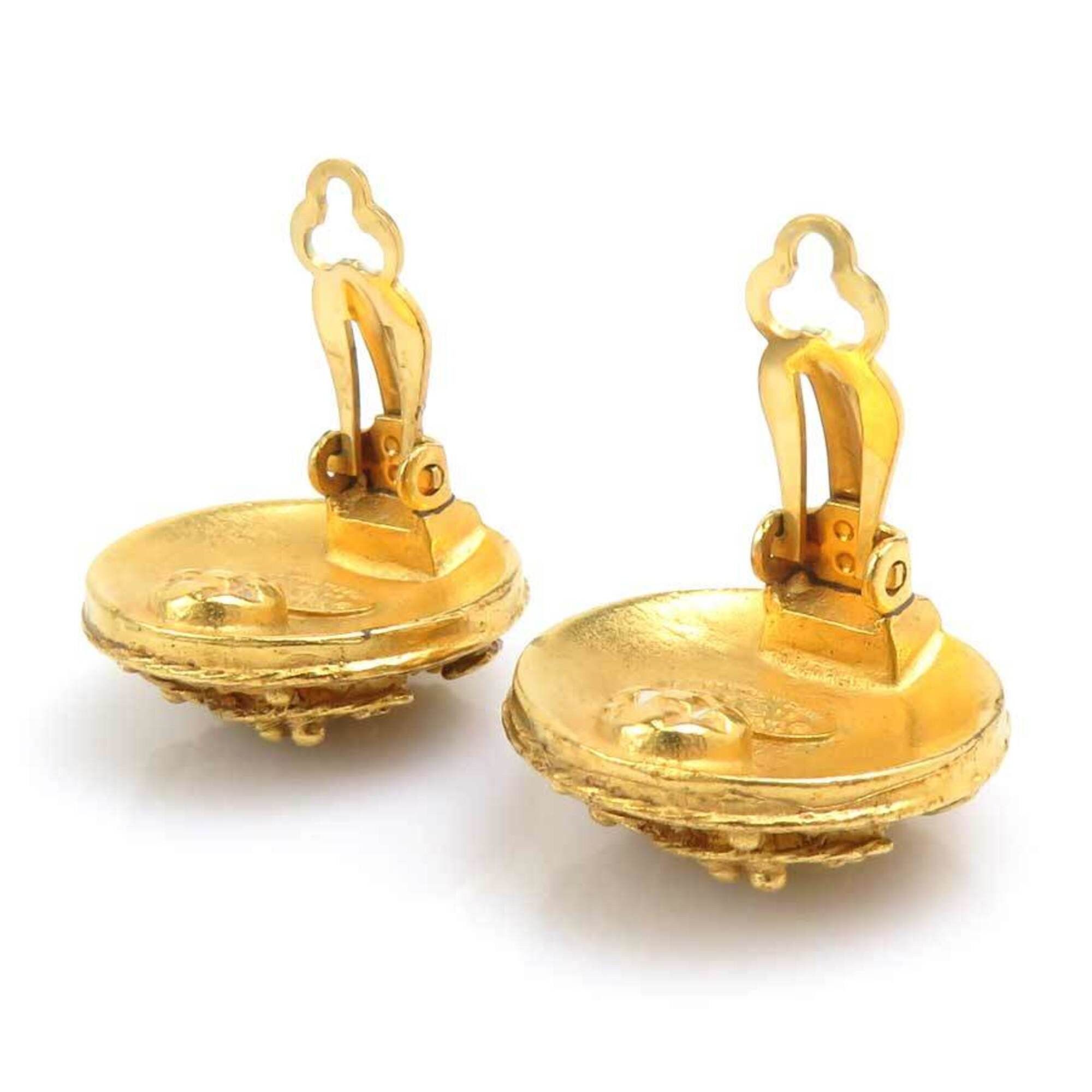 Chanel Chanel earrings, Coco Mark design, metal, gold, women's, e61810i Size ONE SIZE - 5 Thumbnail