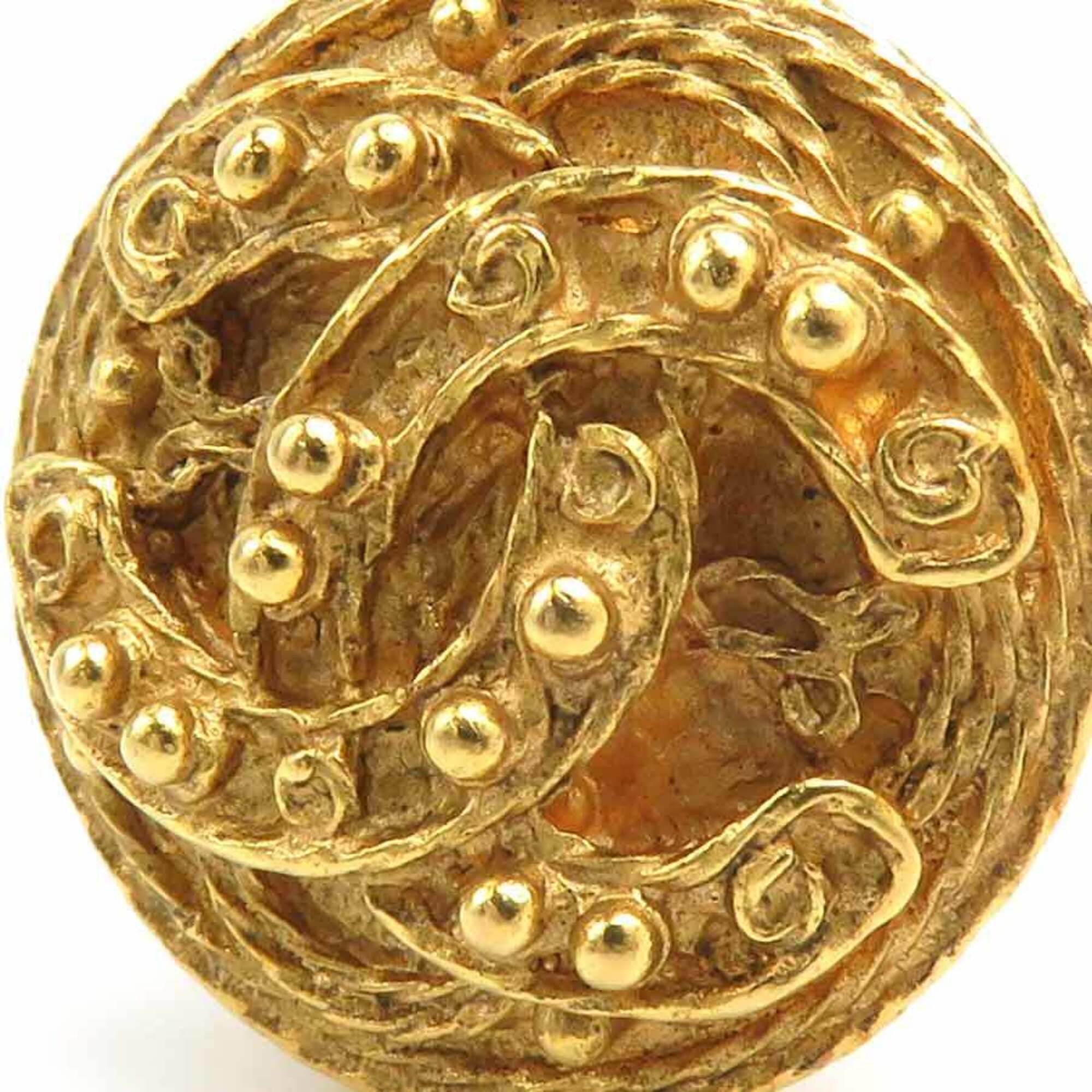 Chanel Chanel earrings, Coco Mark design, metal, gold, women's, e61810i Size ONE SIZE - 8 Thumbnail