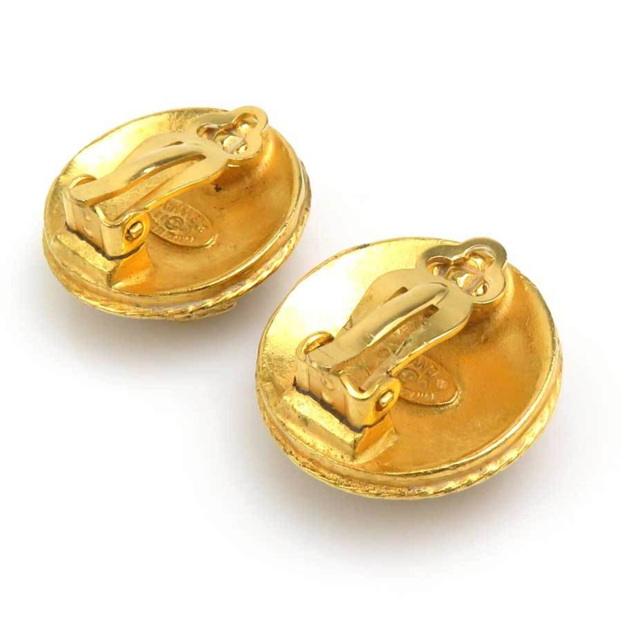 Chanel Chanel earrings, Coco Mark design, metal, gold, women's, e61810i Size ONE SIZE - 6 Thumbnail