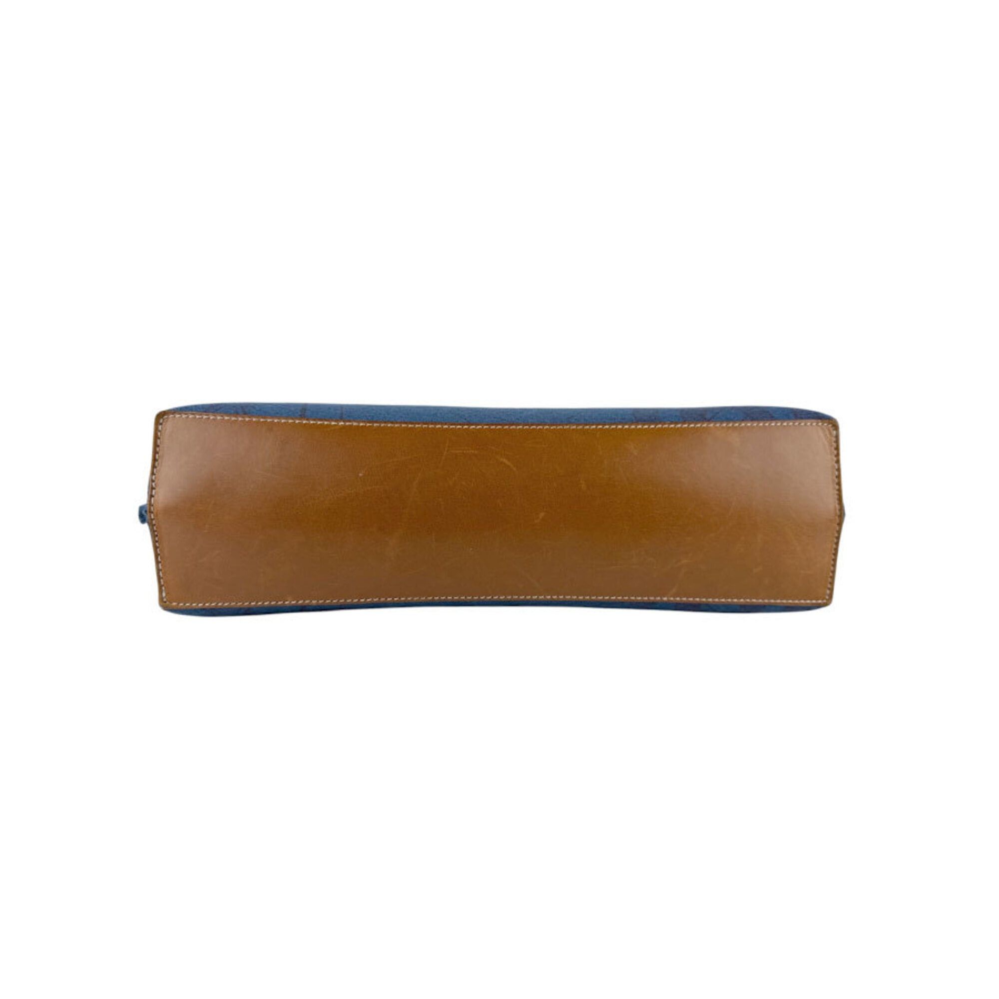 Hermes Hermes Shoulder Bag Tote Karimi MM Felt Leather Blue Brown Men's Women's z9457 Size ONE SIZE - 4 Thumbnail