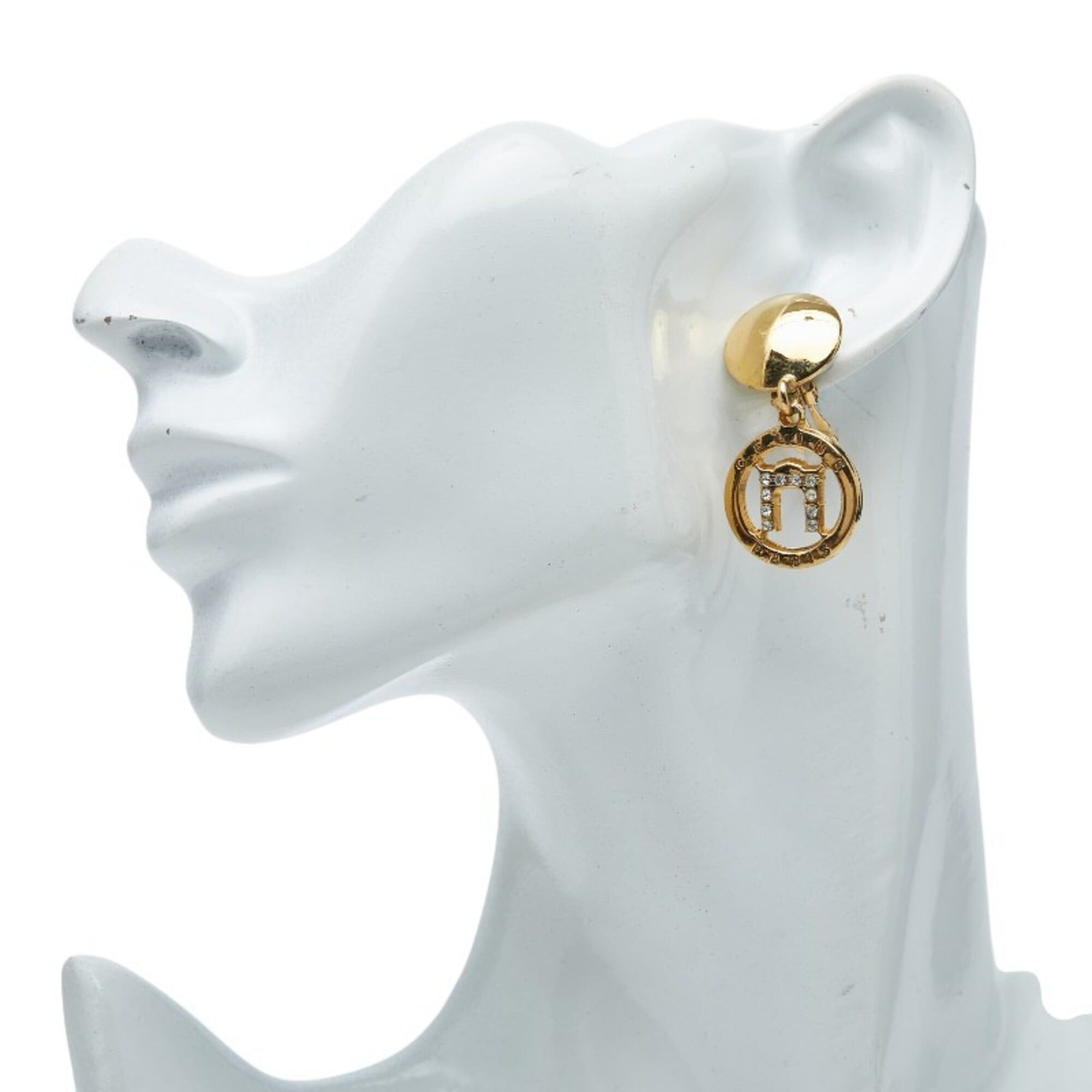 Celine Celine Logo Earrings, Gold Plated, Women's Size ONE SIZE - 5 Thumbnail
