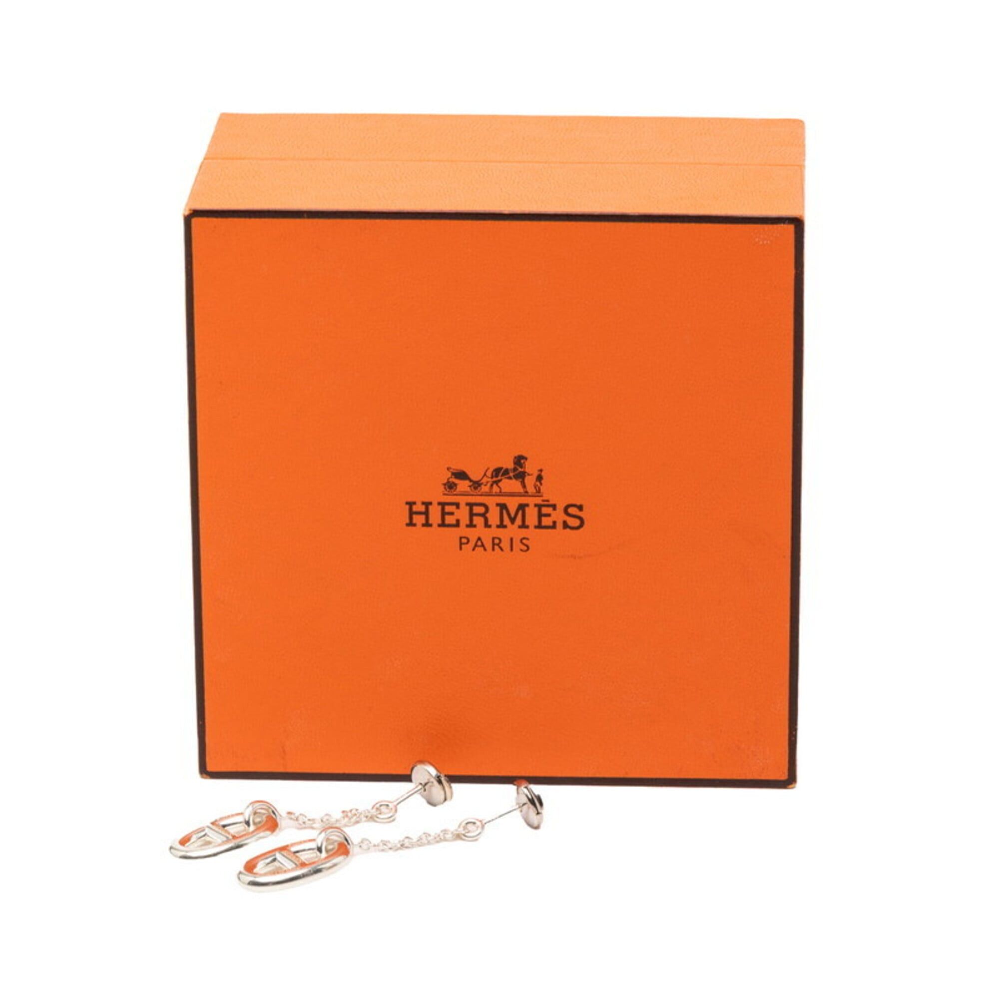 Hermes Hermes Chaine d'Ancre Earrings, Silver, SV925, Women's, HERMES Size ONE SIZE - 5 Thumbnail